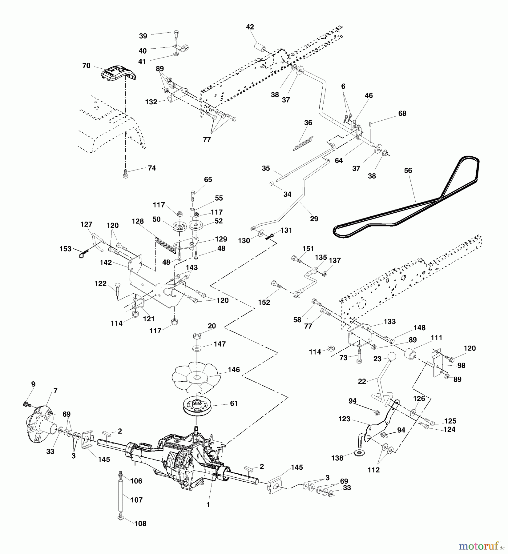 Husqvarna Rasen und Garten Traktoren GTH 2548 XPA (954567895) - Husqvarna Garden Tractor (2001-12 & After) Ground Drive