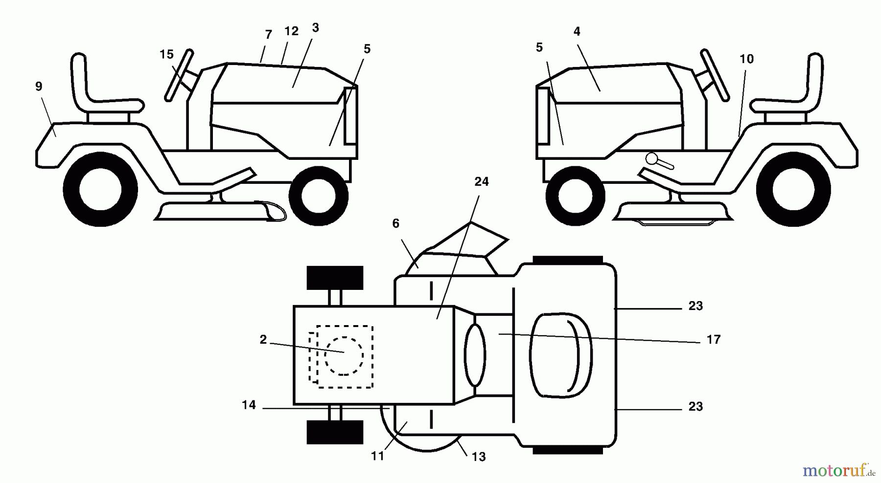 Husqvarna Rasen und Garten Traktoren GTH 2548 XPB (954567895) - Husqvarna Garden Tractor (2002-10 & After) Decals