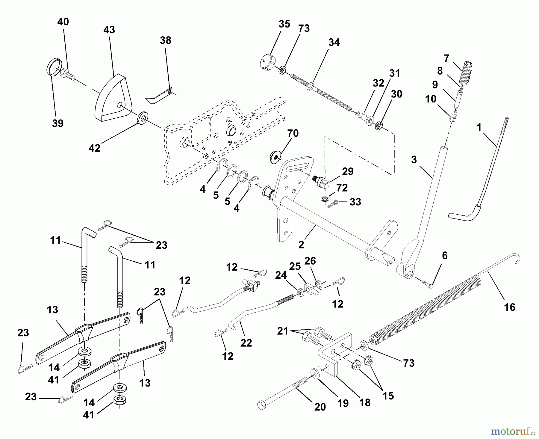 Husqvarna Rasen und Garten Traktoren GTH 2550 A (954567109) - Husqvarna Garden Tractor (2001-01 & After) Lift Assembly