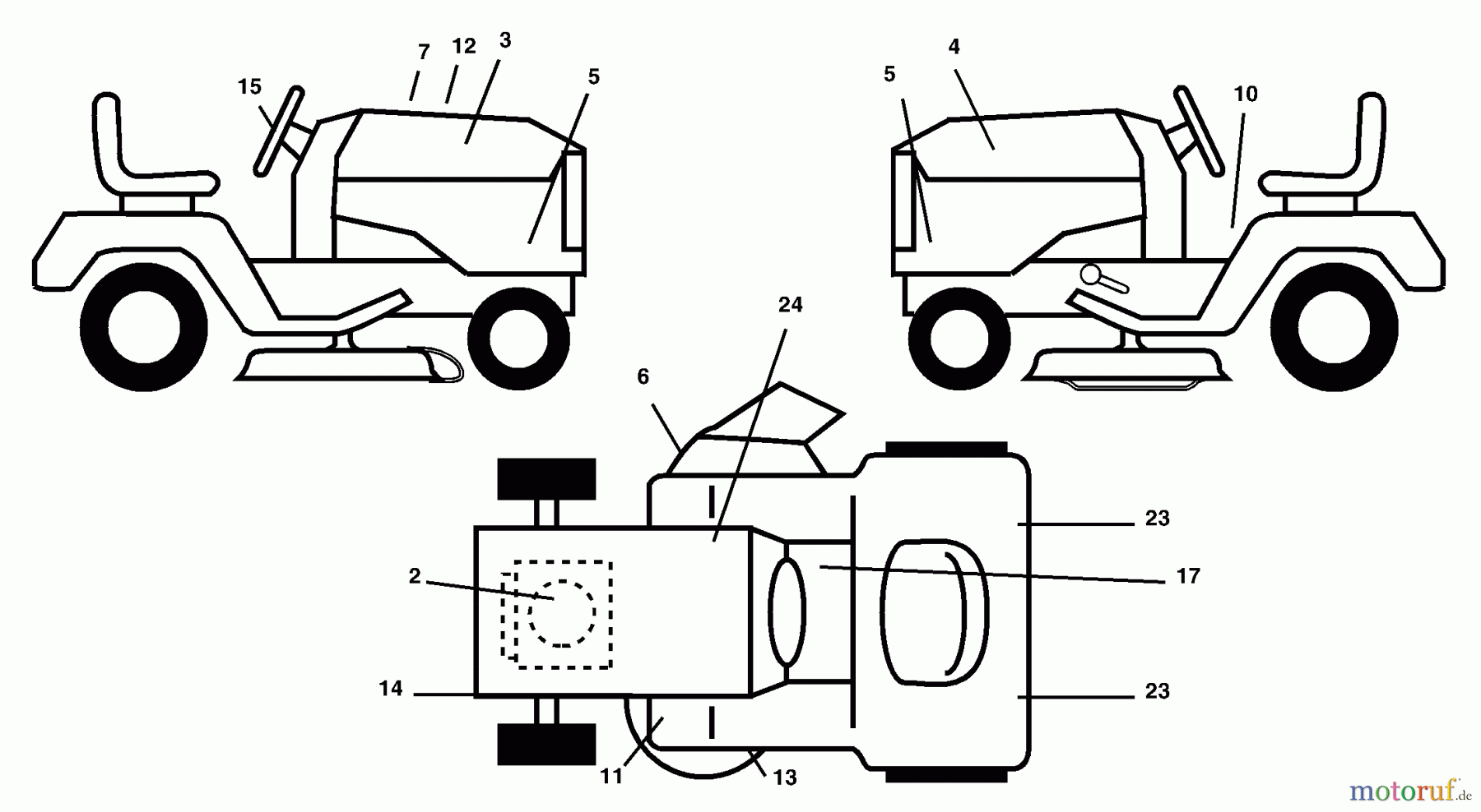 Husqvarna Rasen und Garten Traktoren GTH 2554 XPA (954568427) - Husqvarna Garden Tractor (2004-08 & After) Decals