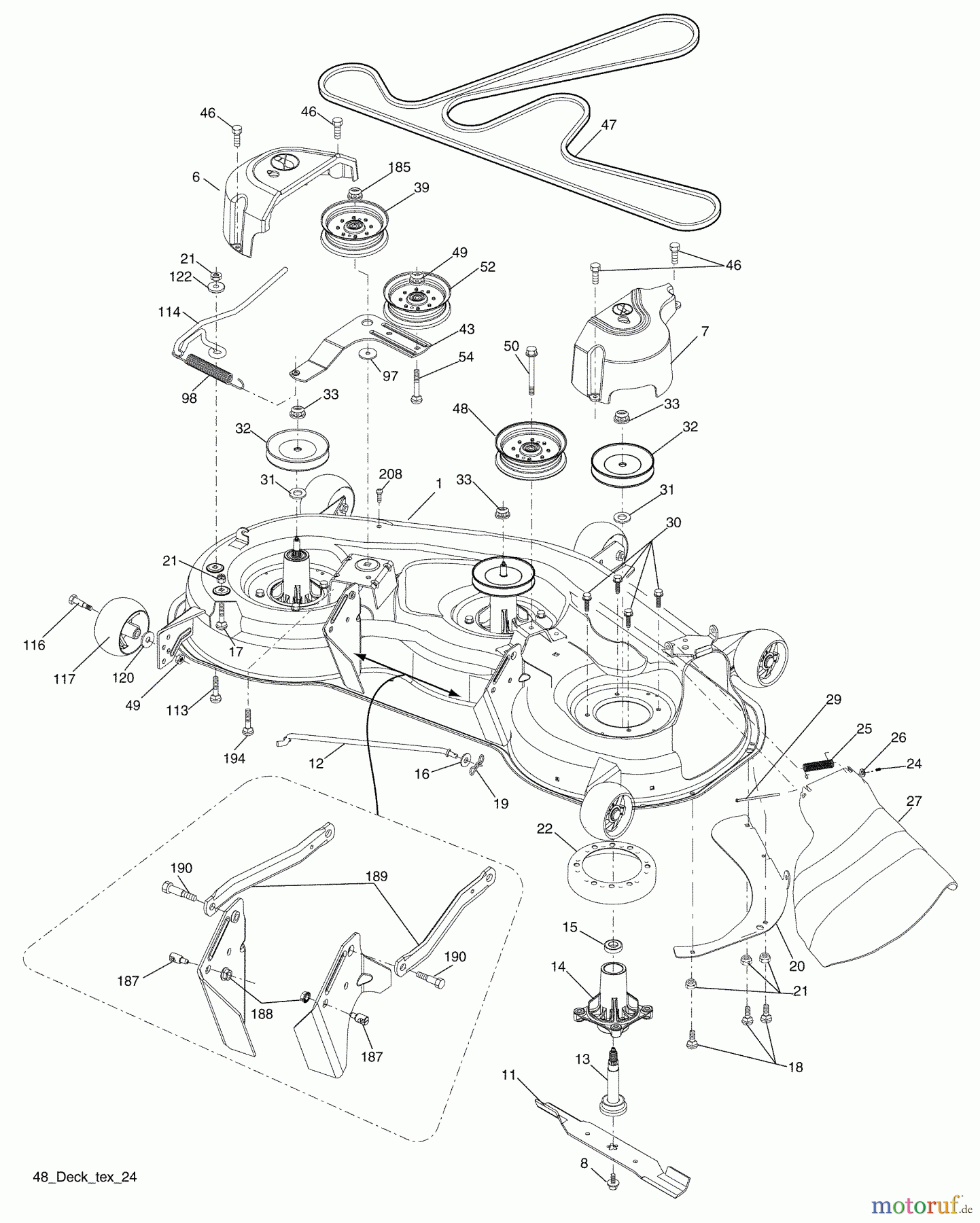 Husqvarna Rasen und Garten Traktoren GTH 2648 (96043003001) - Husqvarna Garden Tractor (2008-01 & After) Mower Deck