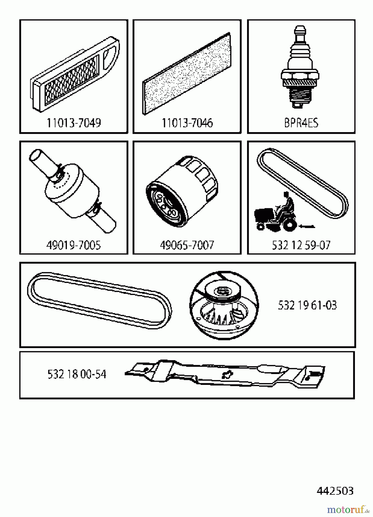 Husqvarna Rasen und Garten Traktoren GTH 263T (96041022600) - Husqvarna Garden Tractor (2011-04 & After) ACCESSORIES