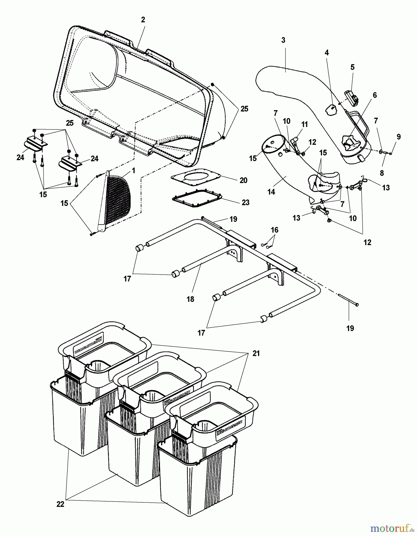Husqvarna Zubehör, Rasenmäher / Mäher Husqvarna Grass Catcher for CZ 48 (SN: 043029591 & Up) General Assembly (Part 1)
