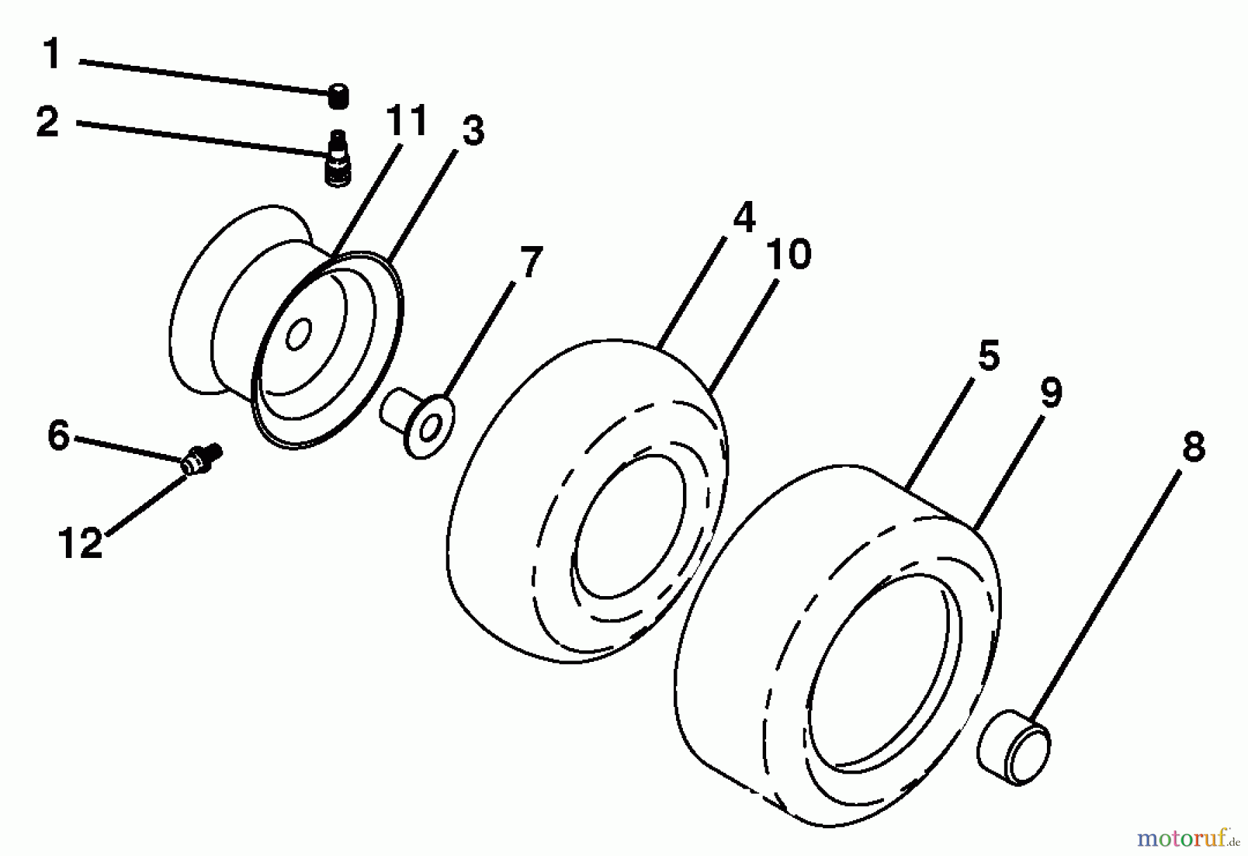 Husqvarna Rasen und Garten Traktoren GTH 2654 (96023000600) - Husqvarna Garden Tractor (2005-03 & After) Wheel & Tires