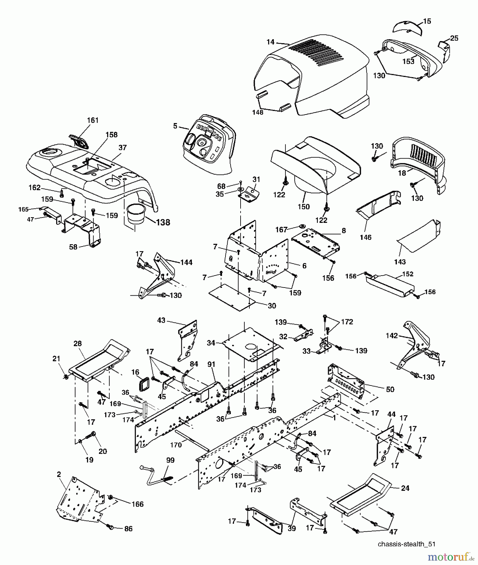  Husqvarna Rasen und Garten Traktoren GTH 2654 (96025000101) - Husqvarna Garden Tractor (2005-06 & After) Chassis And Enclosures