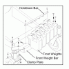 Husqvarna Grass Catcher Mounting Kit for CZ 9/ CZ 14 (2001-05 & After) Ersatzteile Front Weight Bar