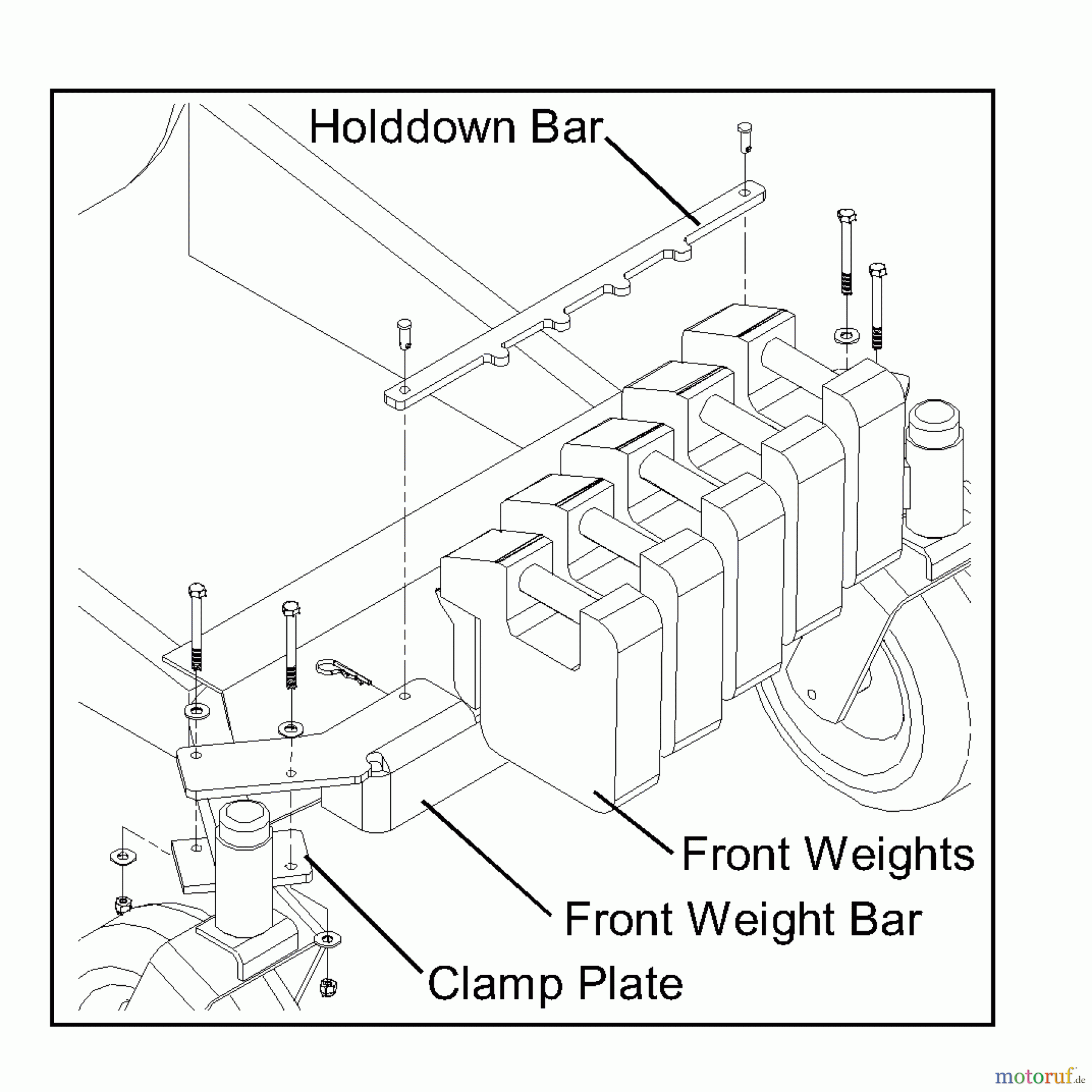 Husqvarna Zubehör, Rasenmäher / Mäher Husqvarna Grass Catcher Mounting Kit for CZ 9/ CZ 14 (2001-05 & After) Front Weight Bar