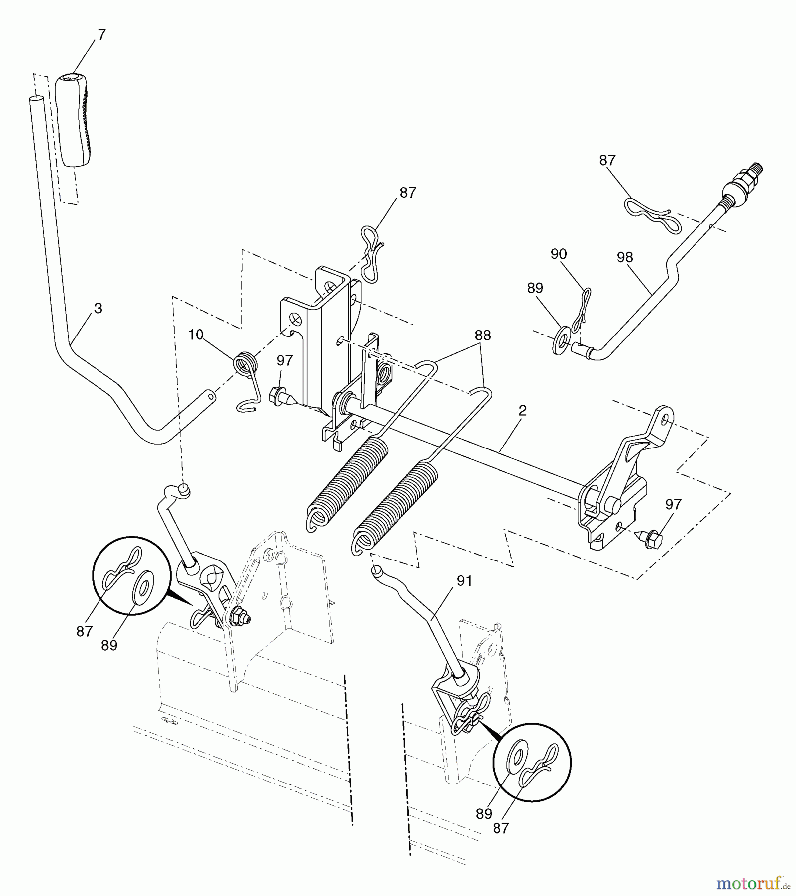 Husqvarna Rasen und Garten Traktoren GTH 2654T (96043001001) - Husqvarna Garden Tractor (2006-03 & After) Mower Lift