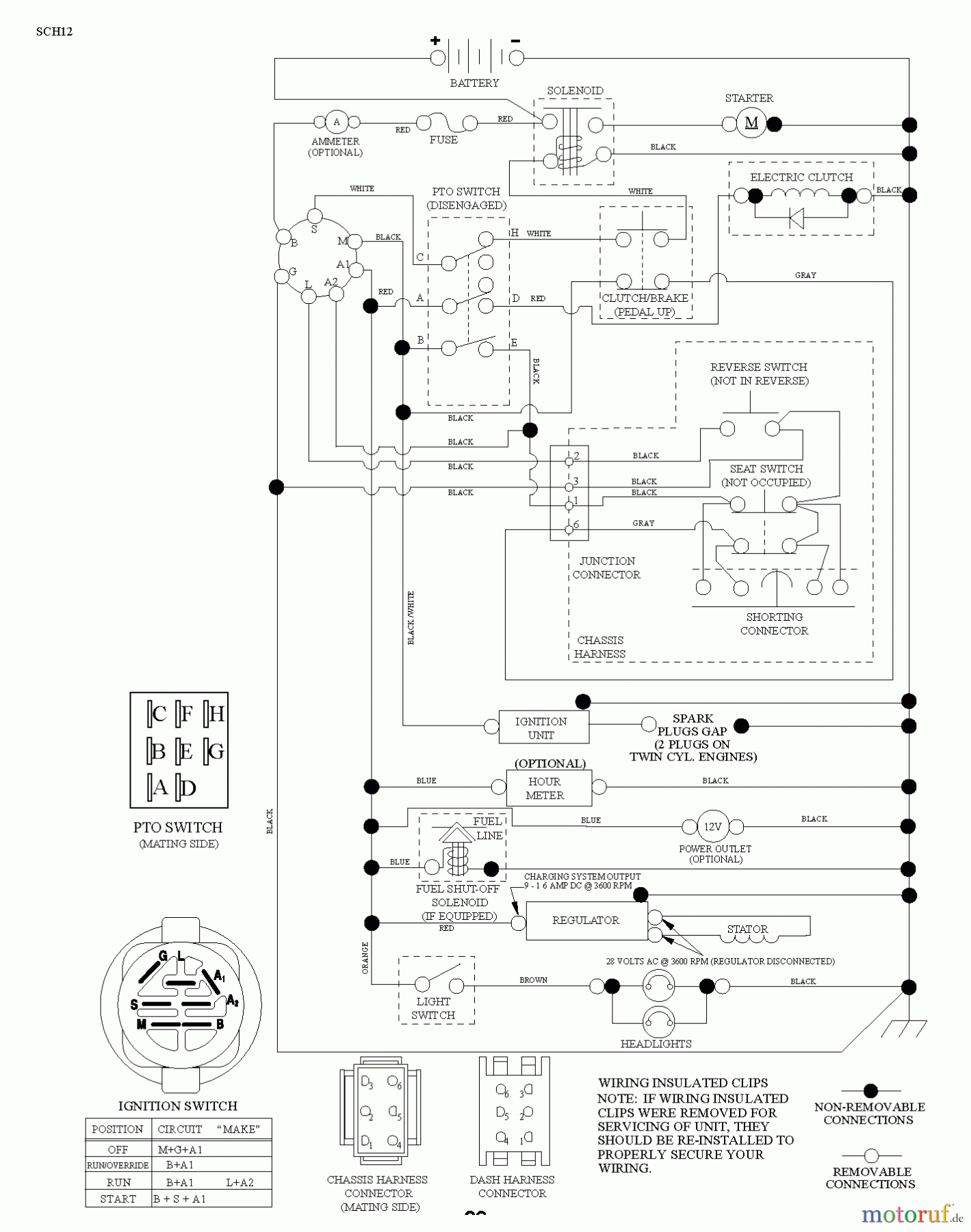 Husqvarna Rasen und Garten Traktoren GTH 26V52LS (96043011802) - Husqvarna Garden Tractor (2011-06 & After) SCHEMATIC