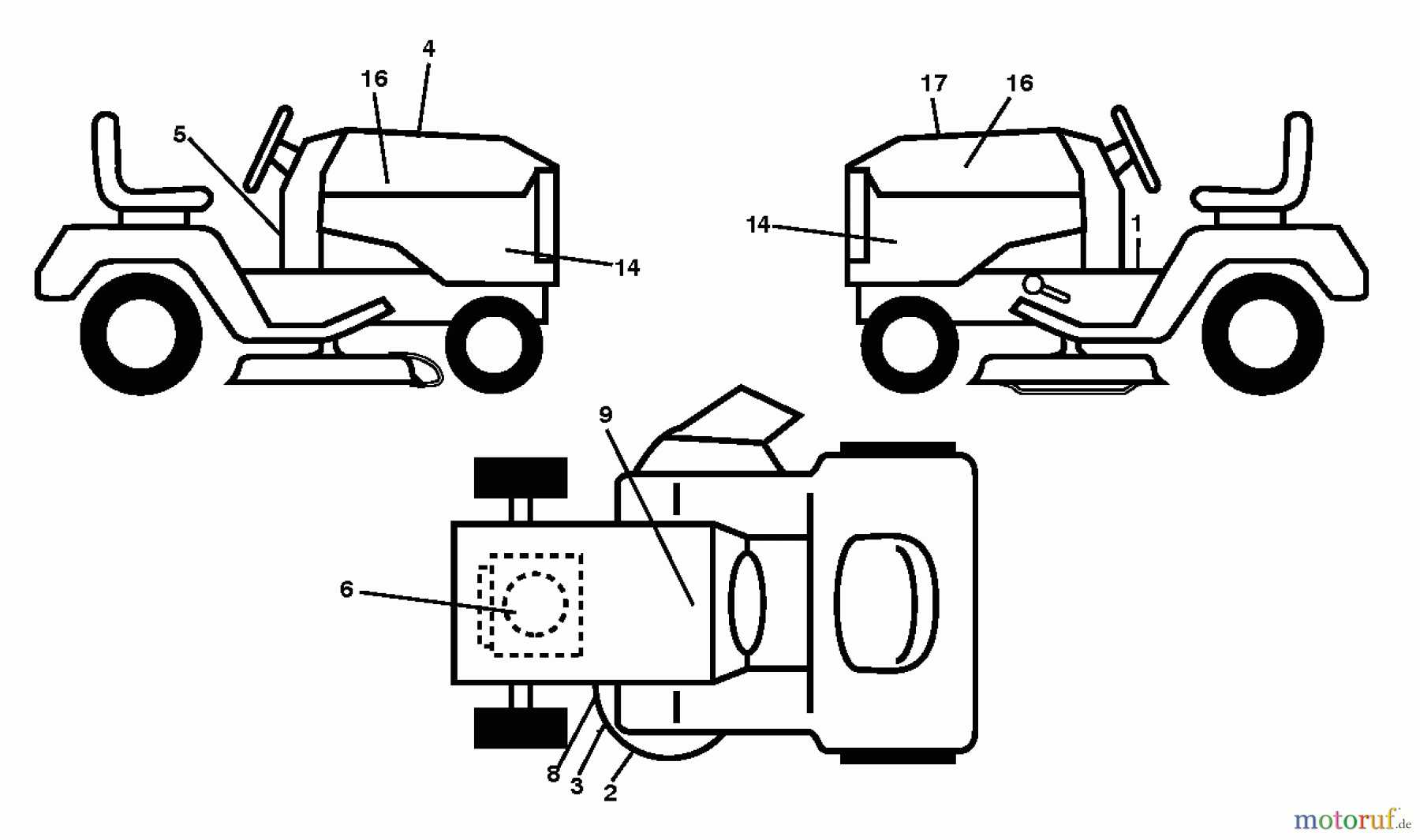 Husqvarna Rasen und Garten Traktoren GTH 26V54 (96048003501) - Husqvarna Garden Tractor (2012-08 & After) DECALS