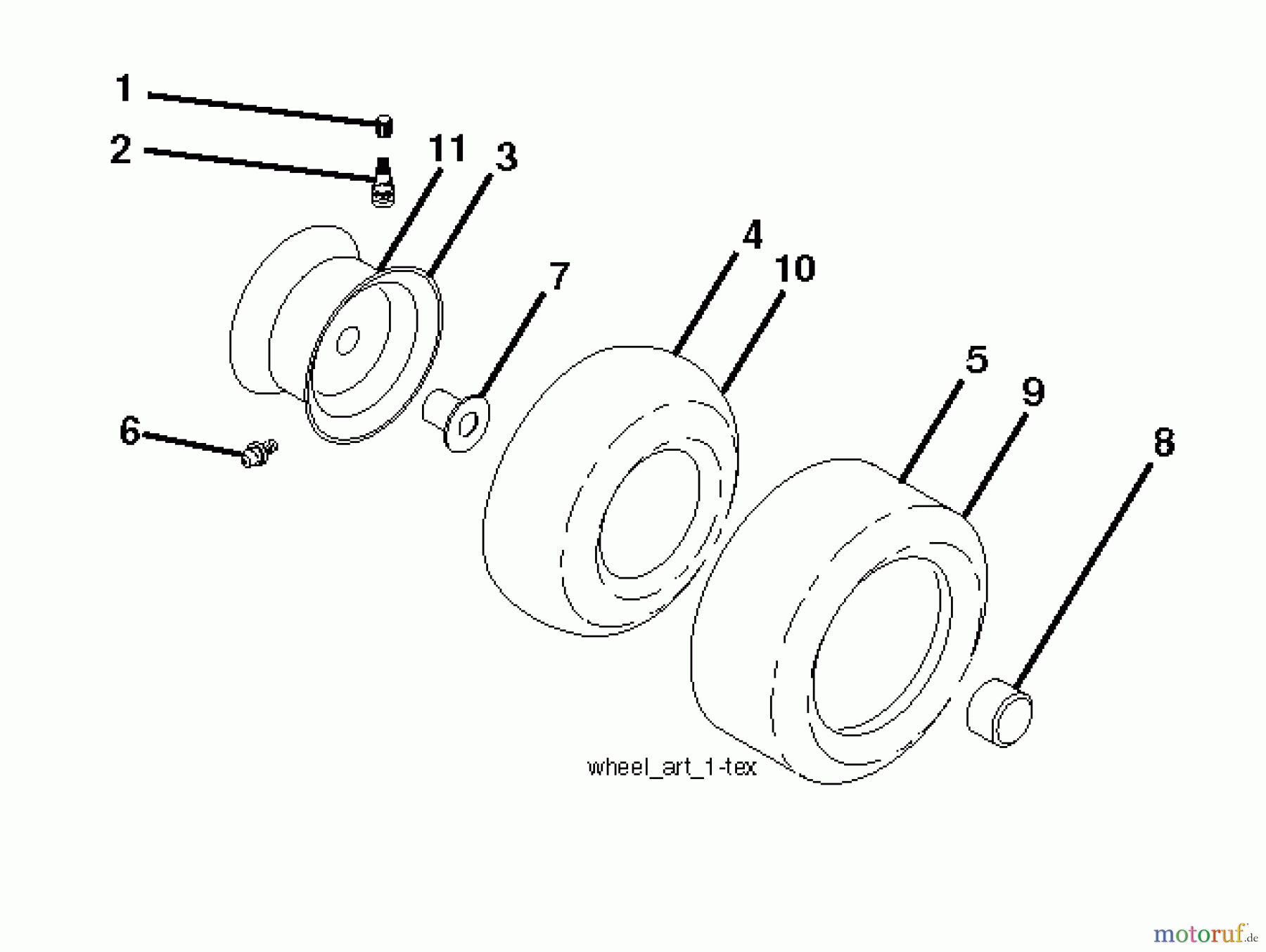 Husqvarna Rasen und Garten Traktoren GTH 26V54 (96048003501) - Husqvarna Garden Tractor (2012-08 & After) WHEELS TIRES