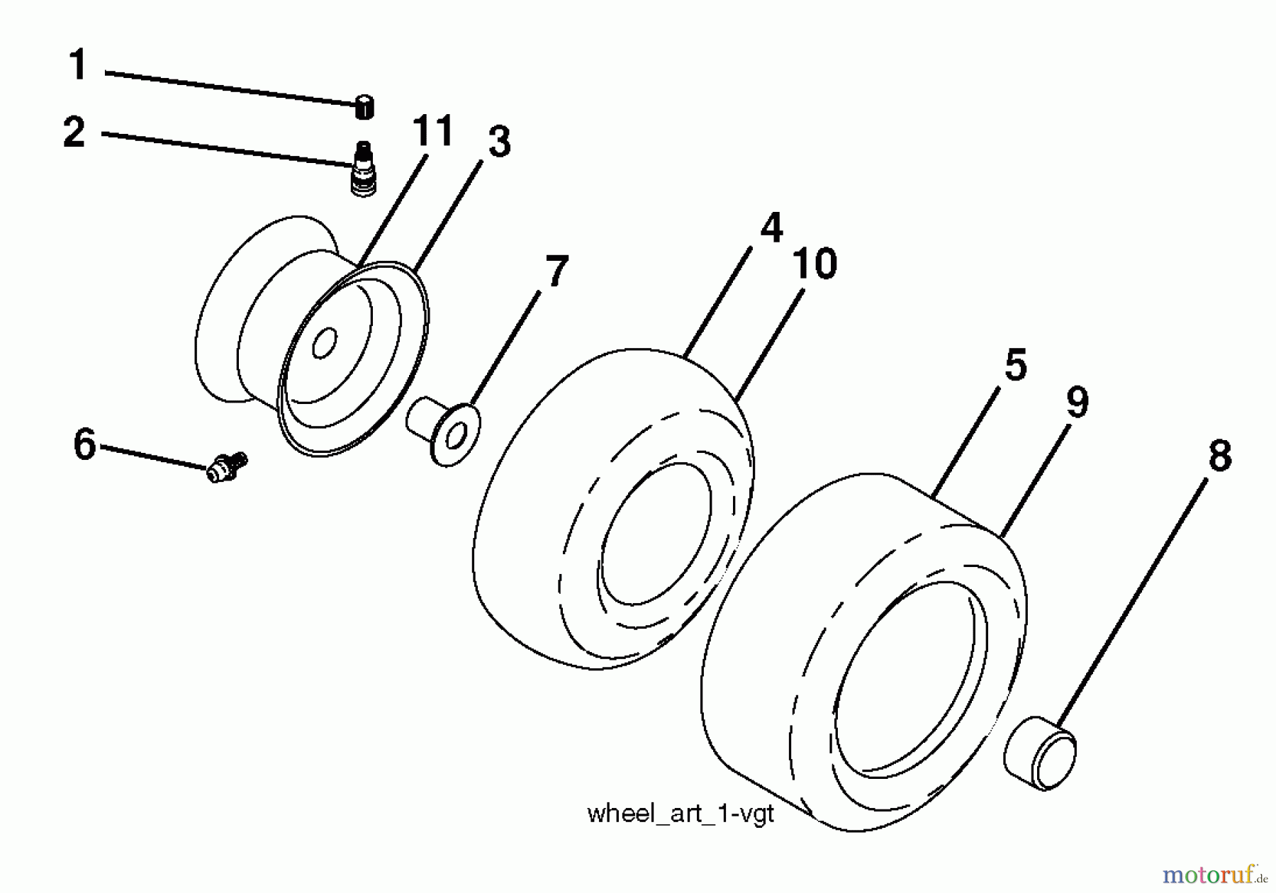 Husqvarna Rasen und Garten Traktoren GTH 2752TF (96041017500) - Husqvarna Garden Tractor (2010-05 & After) Wheels And Tires