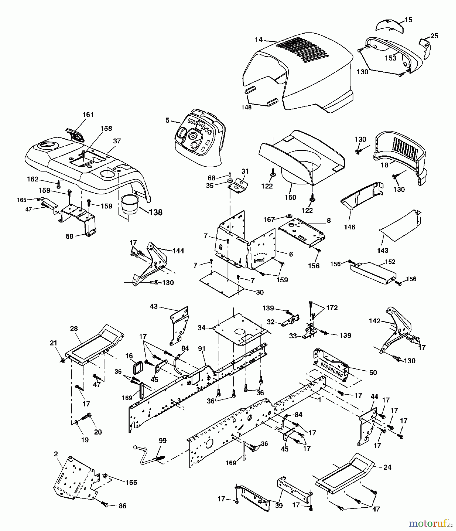 Husqvarna Rasen und Garten Traktoren GTH 2754 (96023000400) - Husqvarna Garden Tractor (2005-06 & After) Chassis And Enclosures