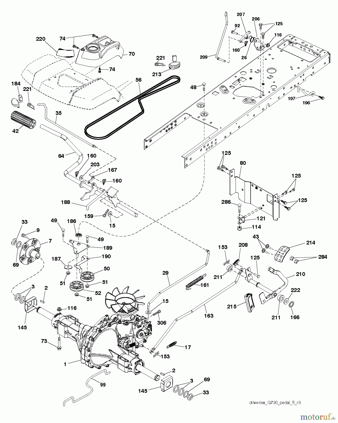 Husqvarna Rasen und Garten Traktoren GTH 27V48LS (96043011702) - Husqvarna Garden Tractor (2011-08 & After) DRIVE