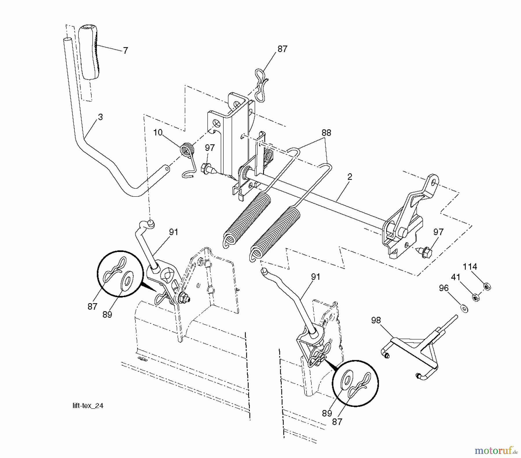 Husqvarna Rasen und Garten Traktoren GT 48XLS (96043016600) - Husqvarna Garden Tractor (2012-12 & After) MOWER LIFT LEVER