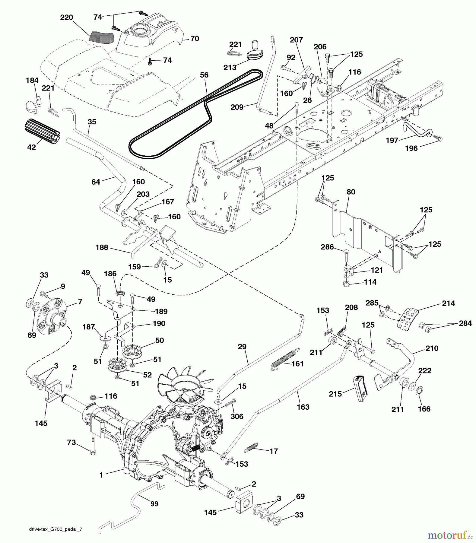 Husqvarna Rasen und Garten Traktoren GTH 27V52LS (96043009100) - Husqvarna Garden Tractor (2010-04 & After) Drive