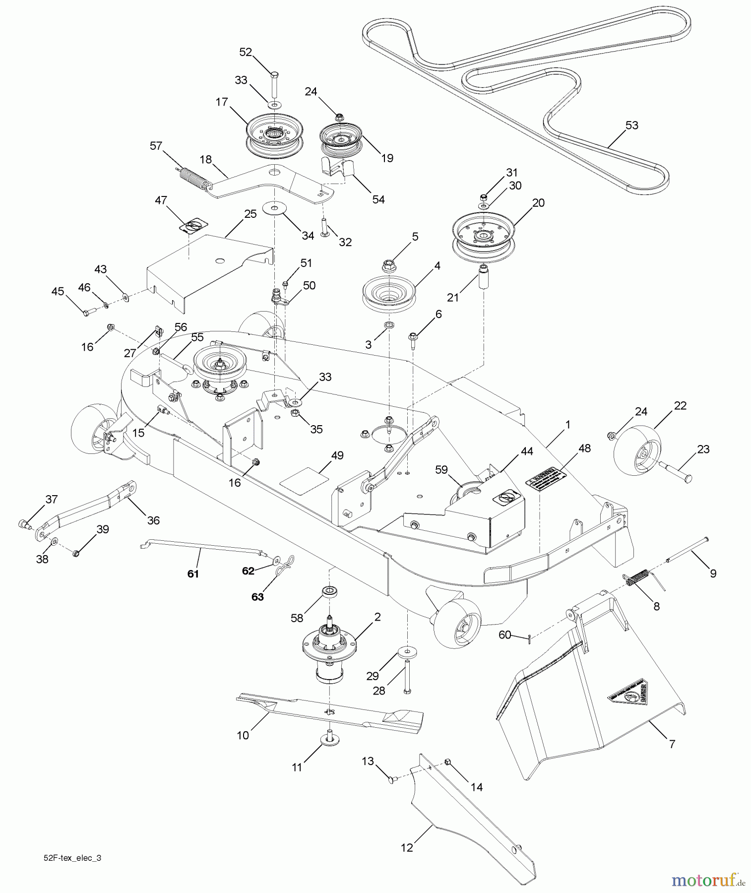 Husqvarna Rasen und Garten Traktoren GTH 27V52LS (96043009101) - Husqvarna Garden Tractor (2010-03 & After) Mower Deck