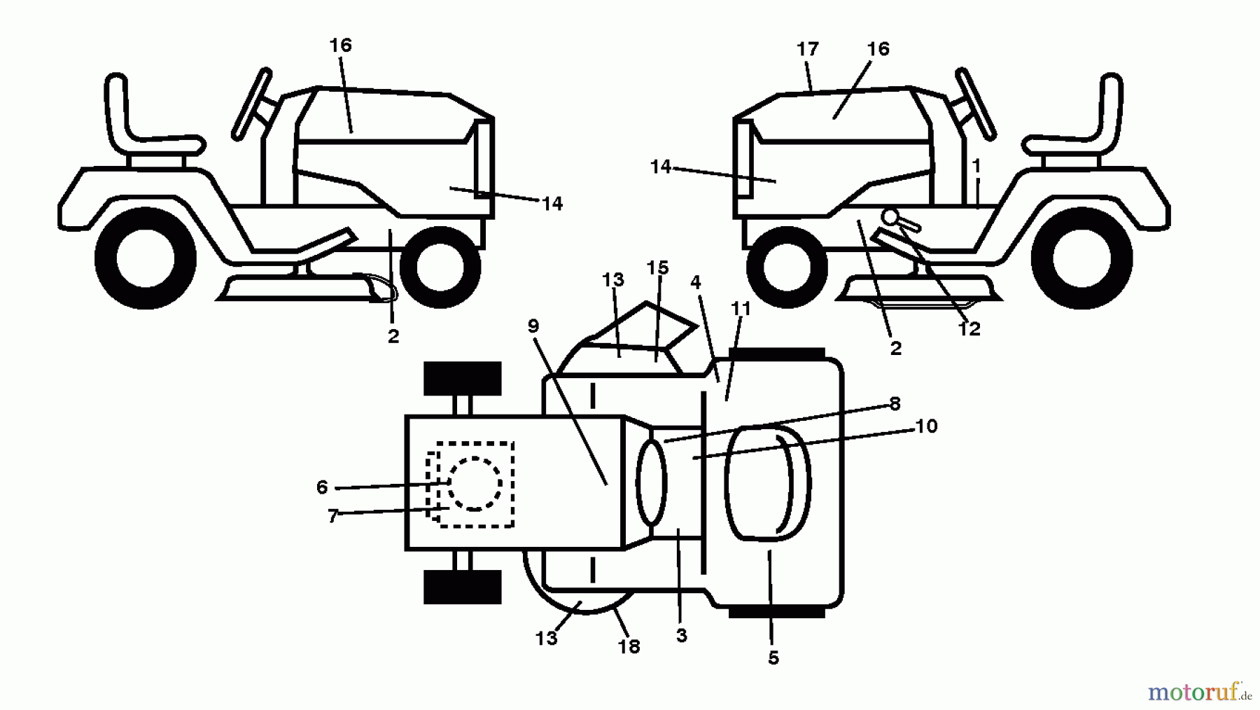 Husqvarna Rasen und Garten Traktoren GTH 3052TDF (96041028500) - Husqvarna Garden Tractor (2012-04 & After) DECALS