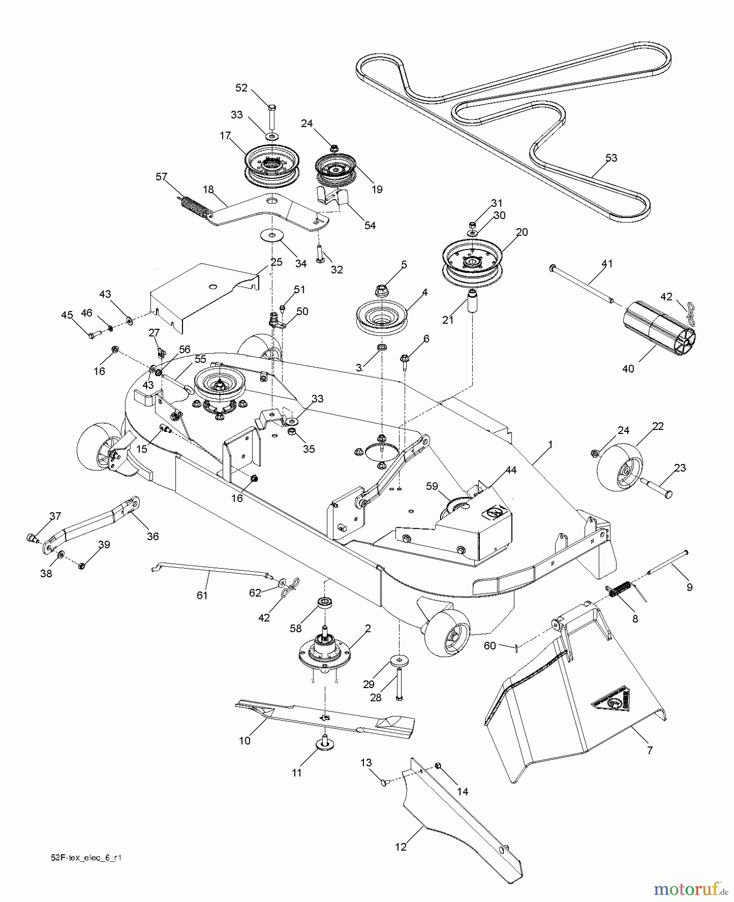 Husqvarna Rasen und Garten Traktoren GTH 3052TF (96041026500) - Husqvarna Garden Tractor (2011-06 & After) MOWER DECK / CUTTING DECK