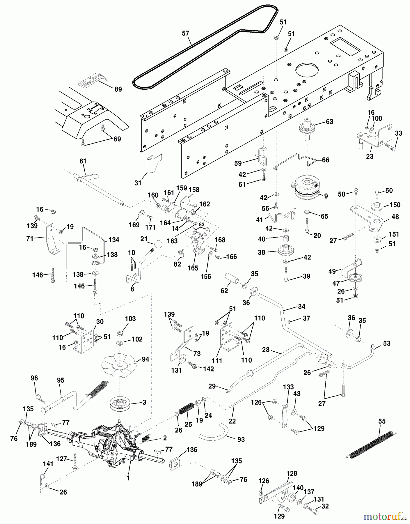 Husqvarna Rasen und Garten Traktoren GTVH 200 (954140016B) - Husqvarna Garden Tractor (1999-03 & After) Drive