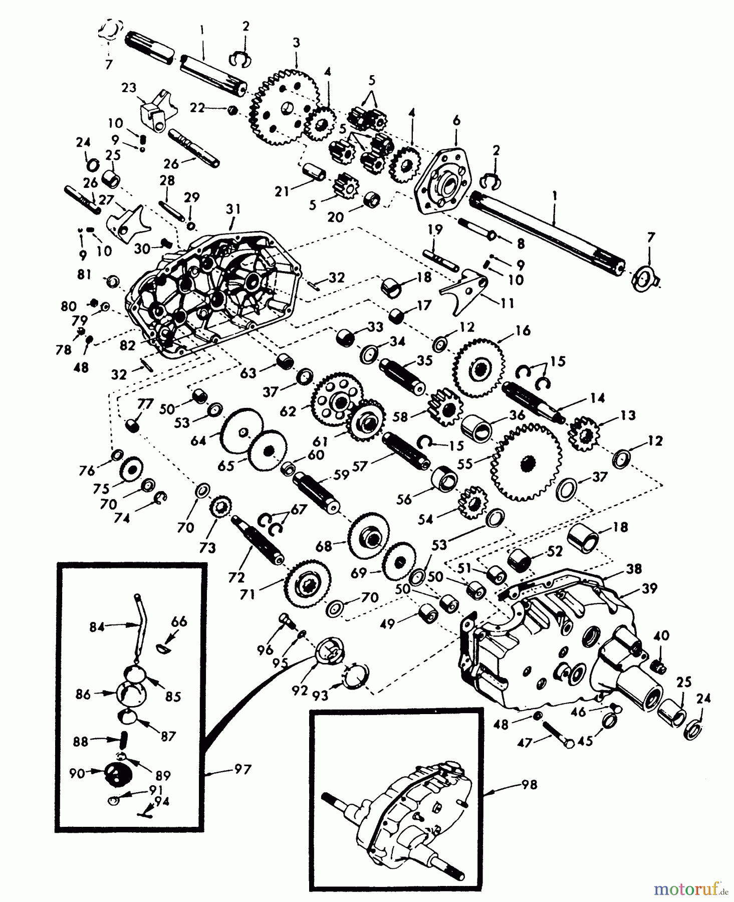 Husqvarna Rasen und Garten Traktoren HVGTK 180AR - Husqvarna Lawn Tractor (1990-03 & After) Transaxle