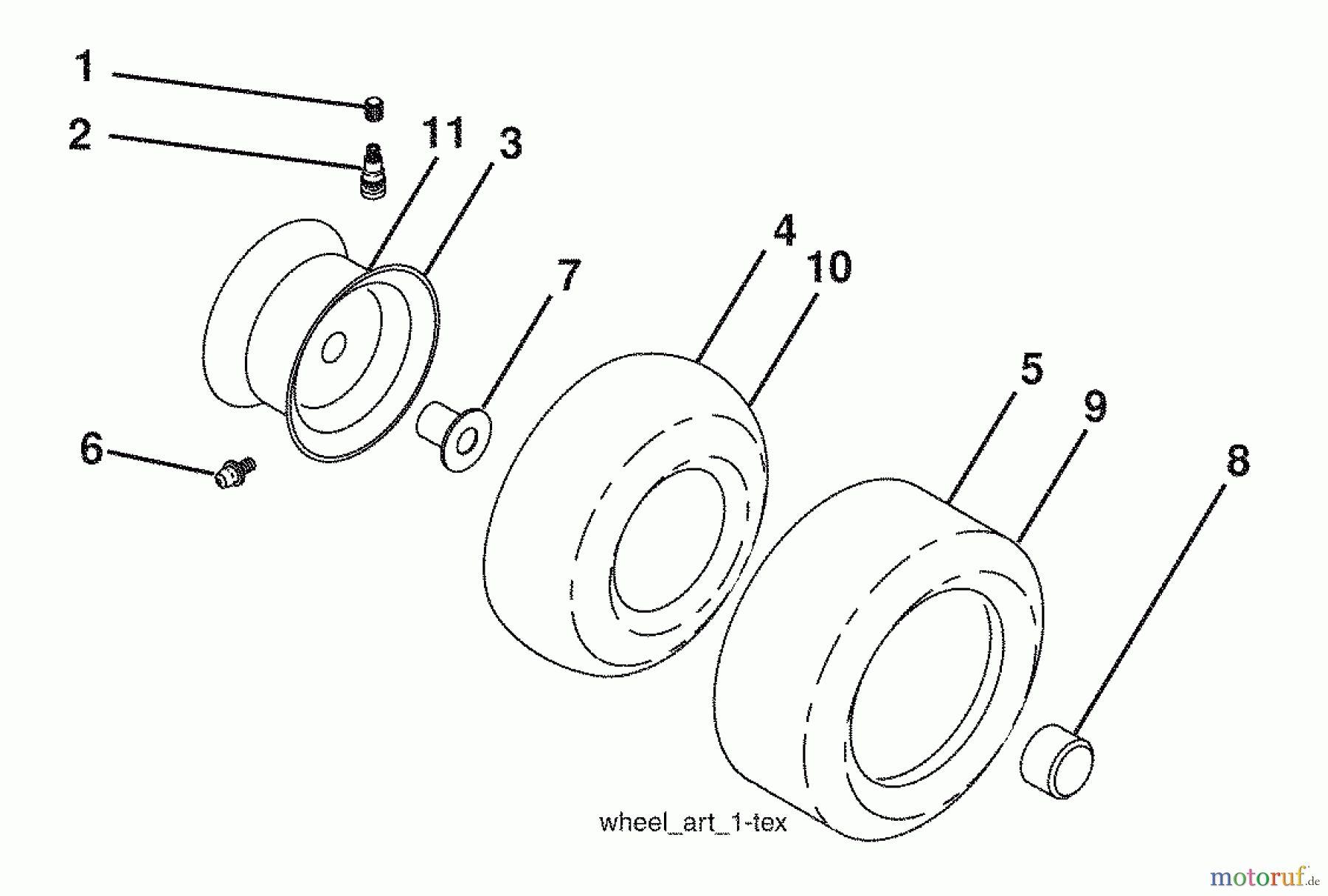 Husqvarna Rasen und Garten Traktoren LGT 2554 (96043009400) - Husqvarna Lawn Tractor (2009-10 & After) Wheels And Tires