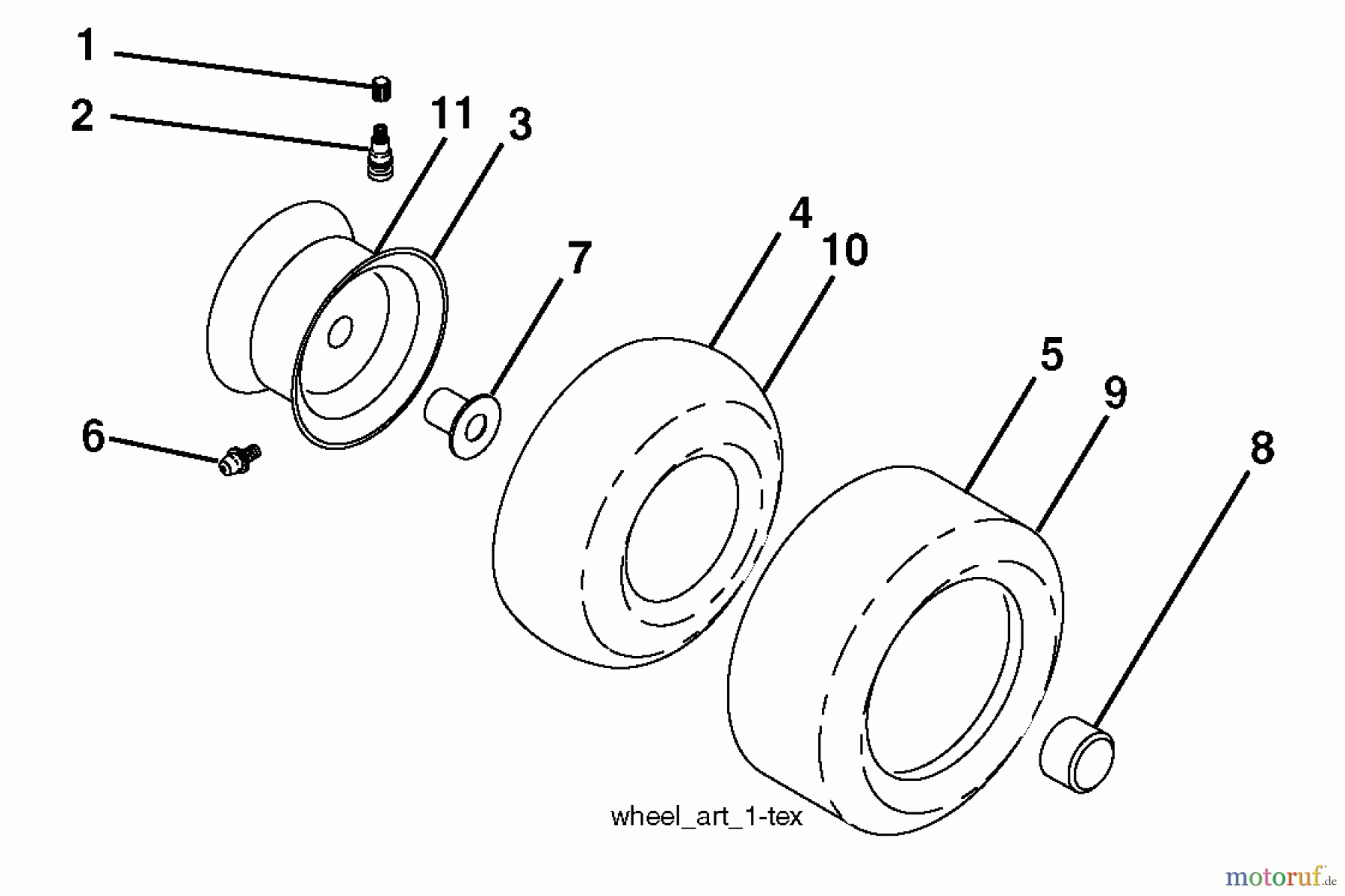 Husqvarna Rasen und Garten Traktoren LGT 2554 (96045001501) - Husqvarna Lawn Tractor (2009-05 & After) Wheels and Tires