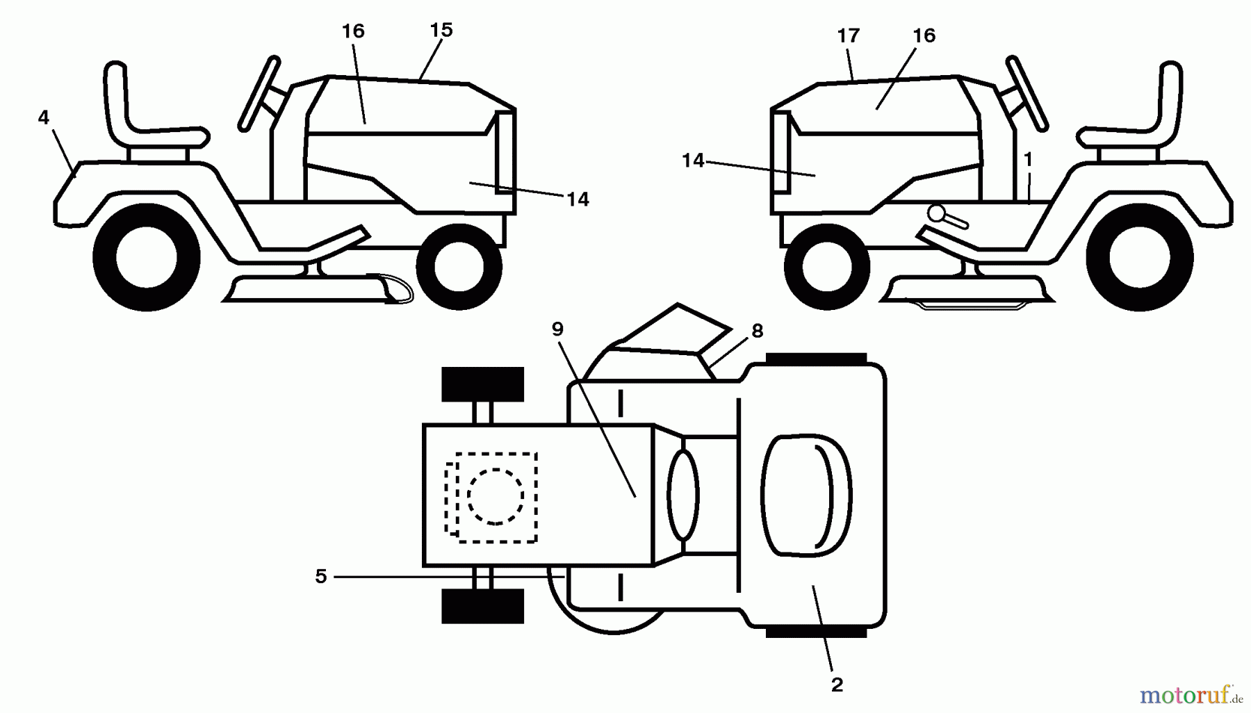 Husqvarna Rasen und Garten Traktoren LGT 2554 (96045001502) - Husqvarna Lawn Tractor (2010-02 & After) Decals