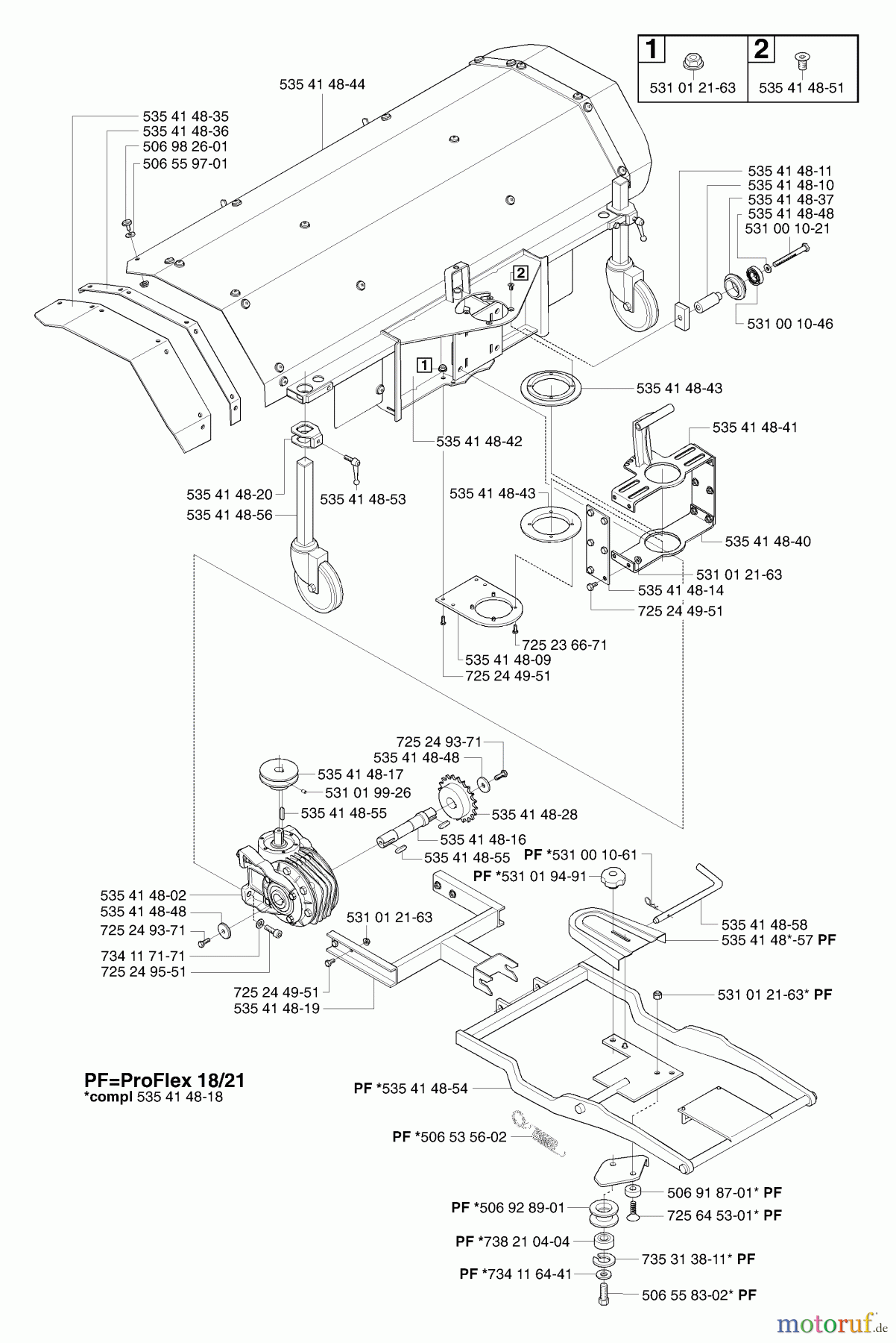 Husqvarna Zubehör, Rasenmäher / Mäher Husqvarna Rotary Boom (2002-02 & After) Frame
