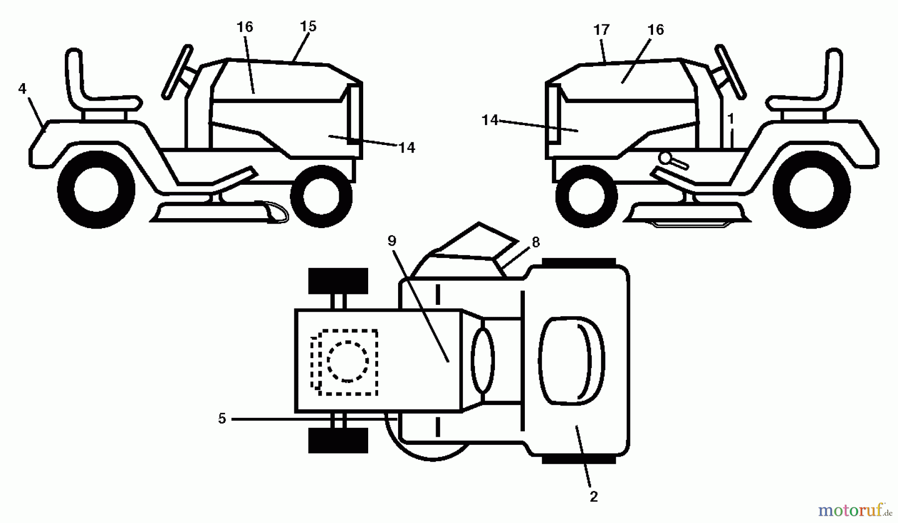 Husqvarna Rasen und Garten Traktoren LGT 2554 (96045001503) - Husqvarna Lawn Tractor (2012-02 & After) DECALS