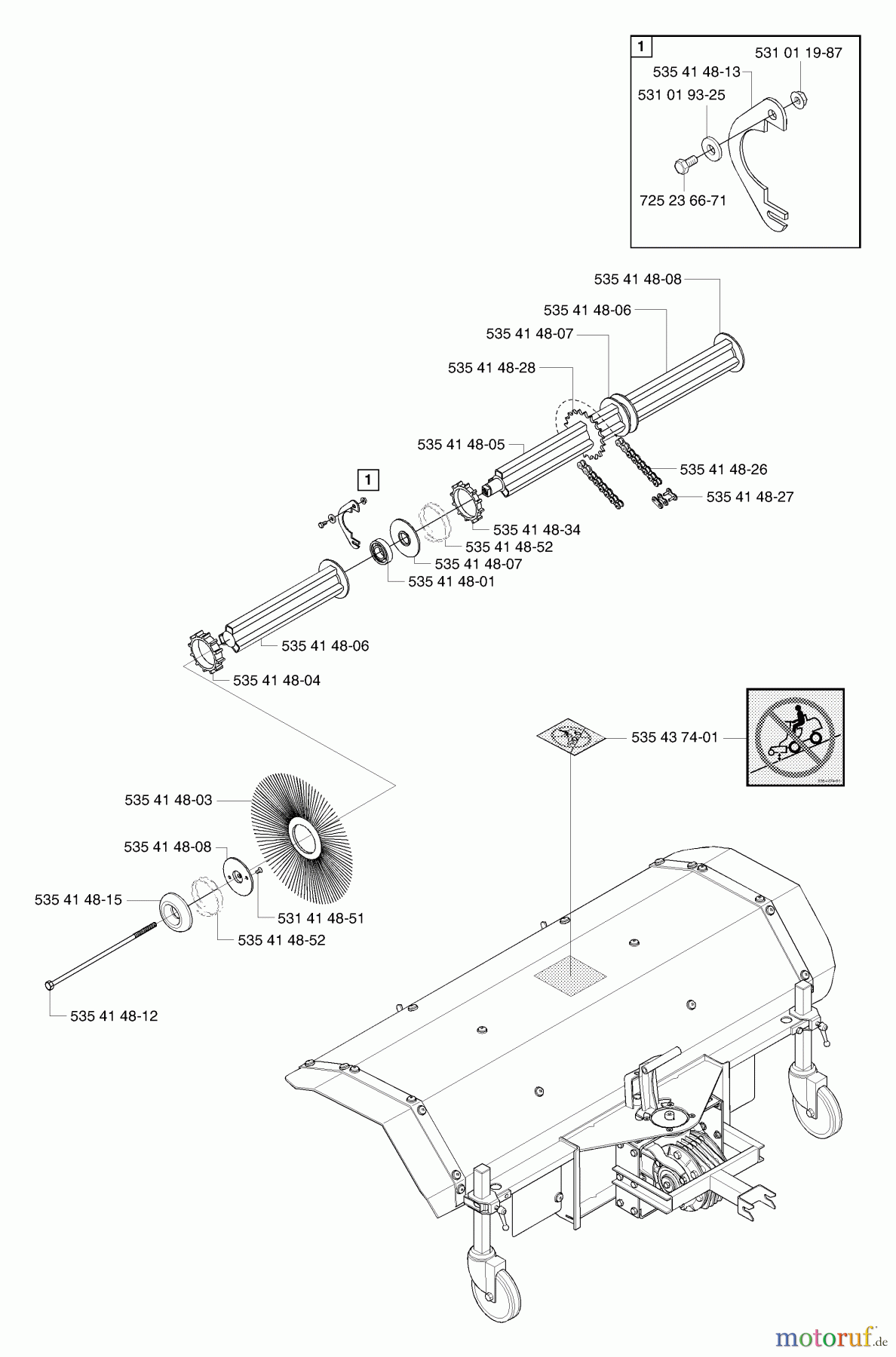 Husqvarna Zubehör, Rasenmäher / Mäher Husqvarna Rotary Boom (2002-02 & After) Spindle