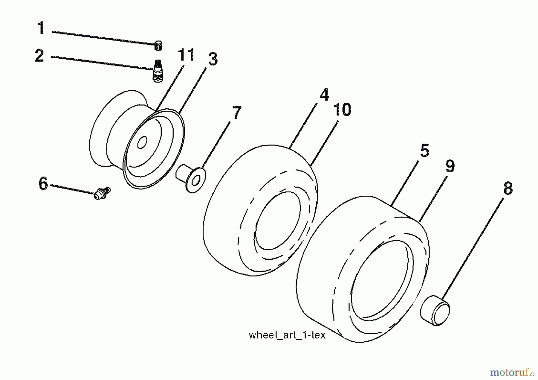 Husqvarna Rasen und Garten Traktoren LGT 2654 (96043003601) - Husqvarna Lawn Tractor (2008-01 & After) Wheels and Tires