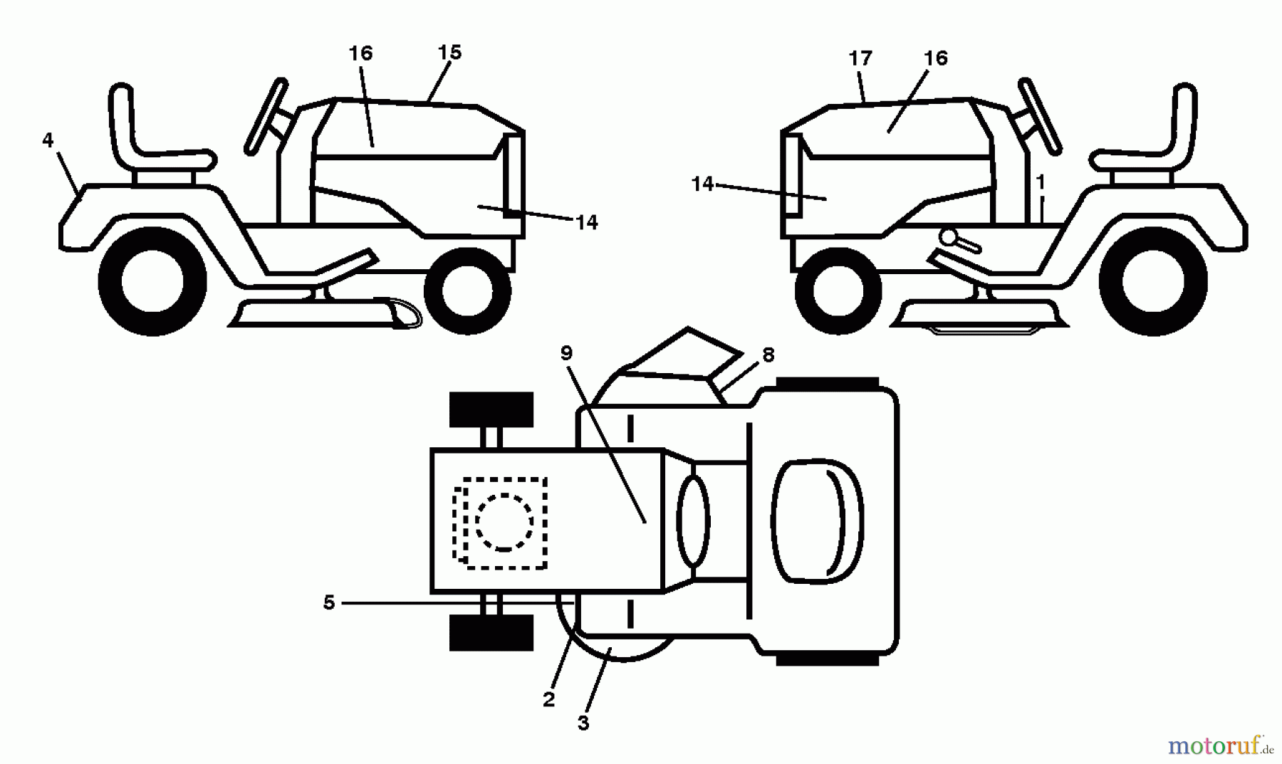 Husqvarna Rasen und Garten Traktoren LGT 2654 (96043014800) - Husqvarna Lawn Tractor (2012-10 & After) DECALS