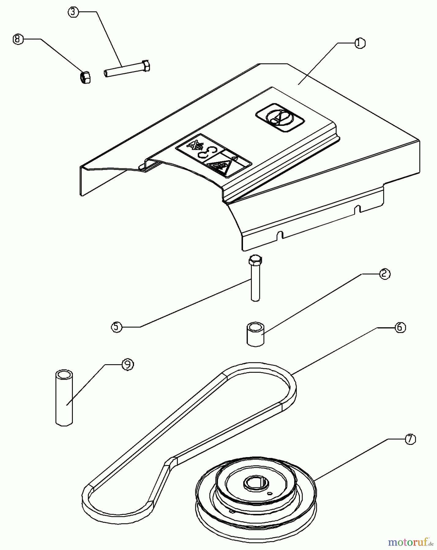 Husqvarna Zubehör, Rasenmäher / Mäher Husqvarna Spindle Driven Blower Fan & Drive Kit for Catcher System (2002-02 & After) Drive Kit Assembly