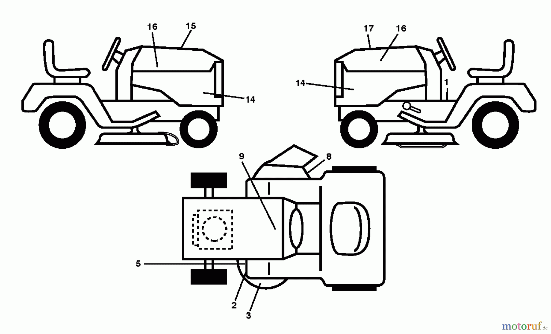 Husqvarna Rasen und Garten Traktoren LGT 2654 (96043018300) - Husqvarna Lawn Tractor (2013-09) DECALS