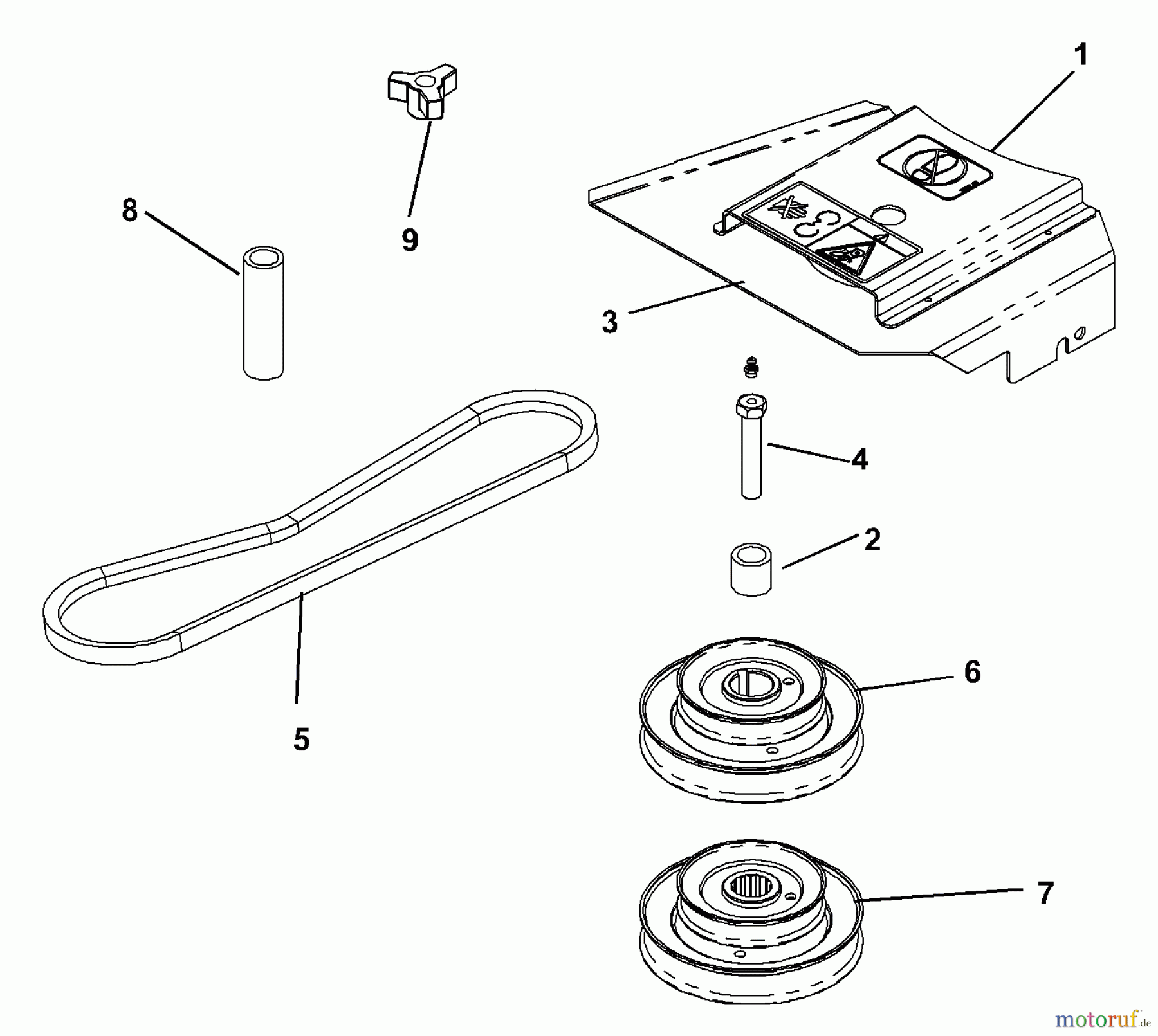Husqvarna Zubehör, Rasenmäher / Mäher Husqvarna Spindle Driven Blower Fan & Drive Kit for Catcher System (2003-12 & After) Drive Kit Assemblies