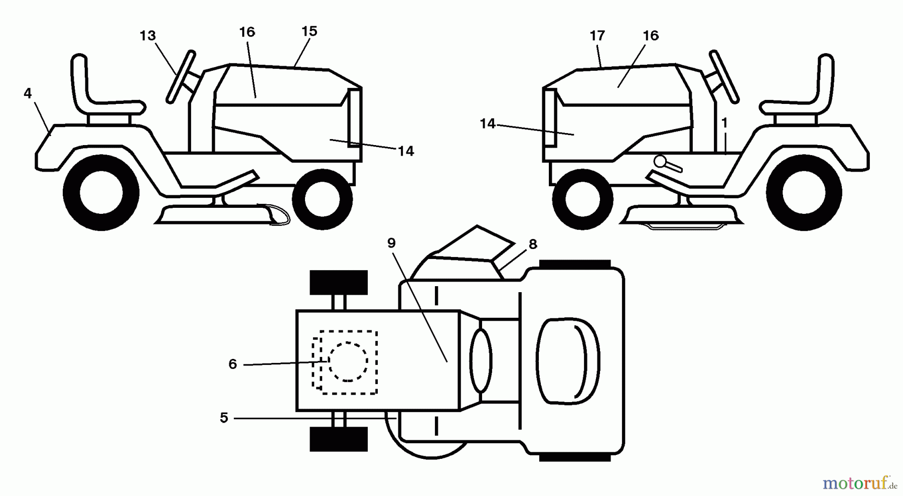 Husqvarna Rasen und Garten Traktoren LGT 2654 (96045000702) - Husqvarna Lawn Tractor (2008-03 & After) Decals