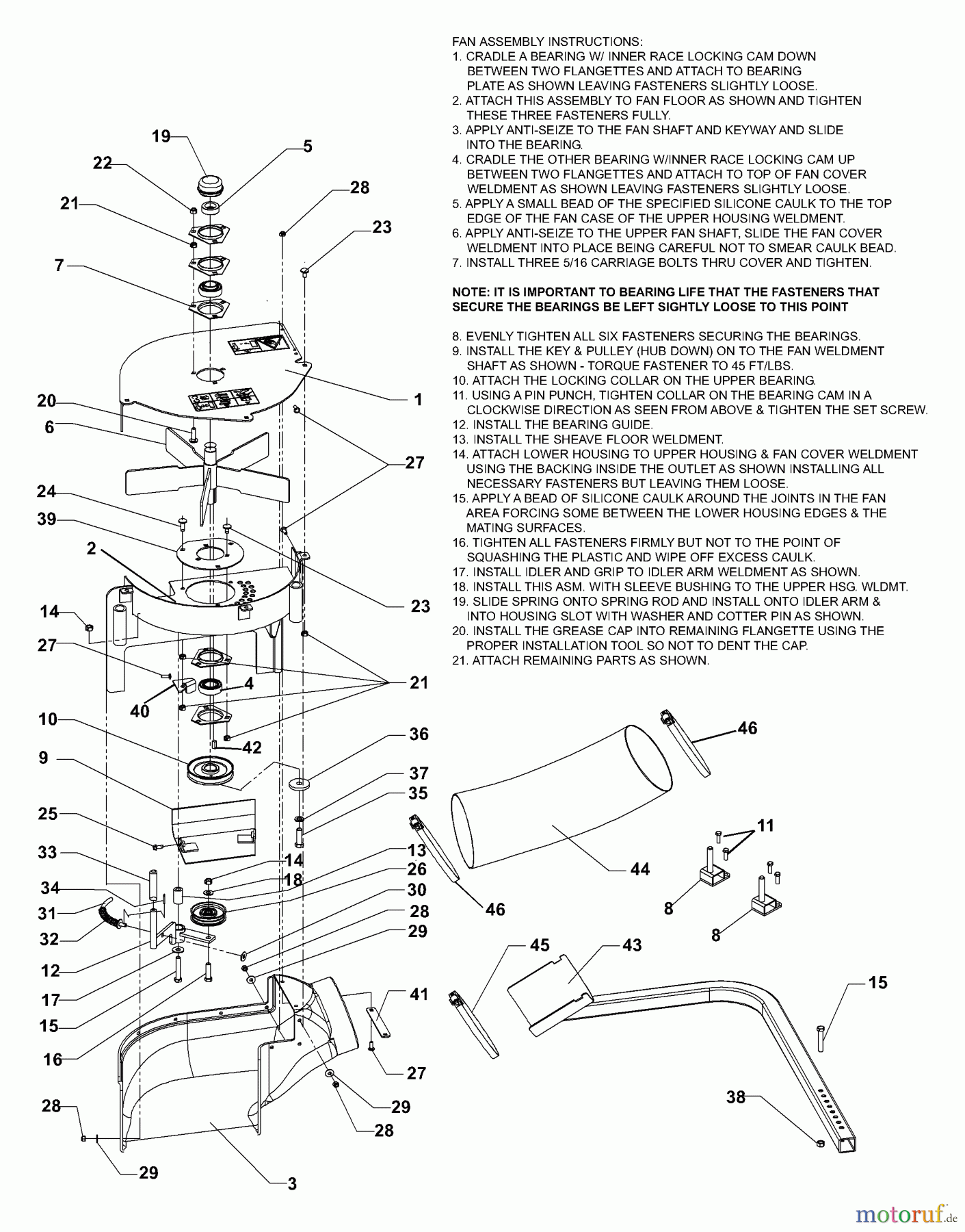 Husqvarna Zubehör, Rasenmäher / Mäher Husqvarna Spindle Driven Blower Fan & Drive Kit for Catcher System (2003-12 & After) Fan Assembly