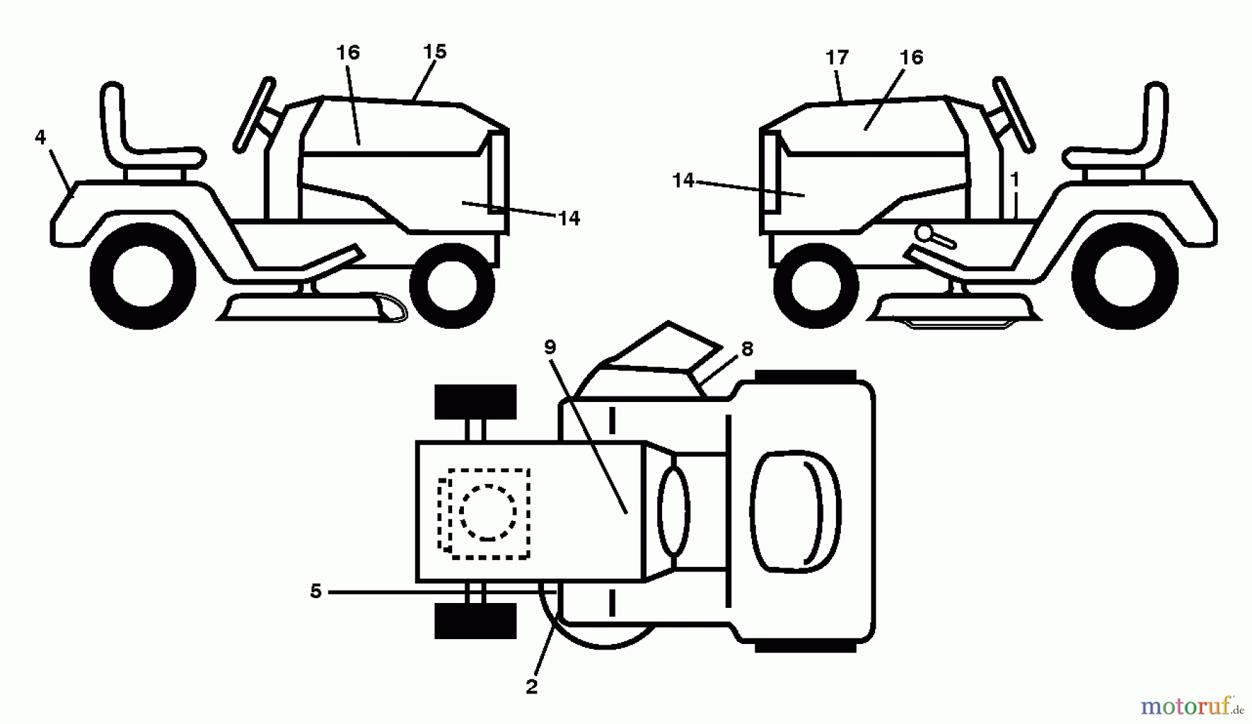 Husqvarna Rasen und Garten Traktoren LGT 2654 (96045003700) - Husqvarna Lawn Tractor (2011-09 & After) DECALS