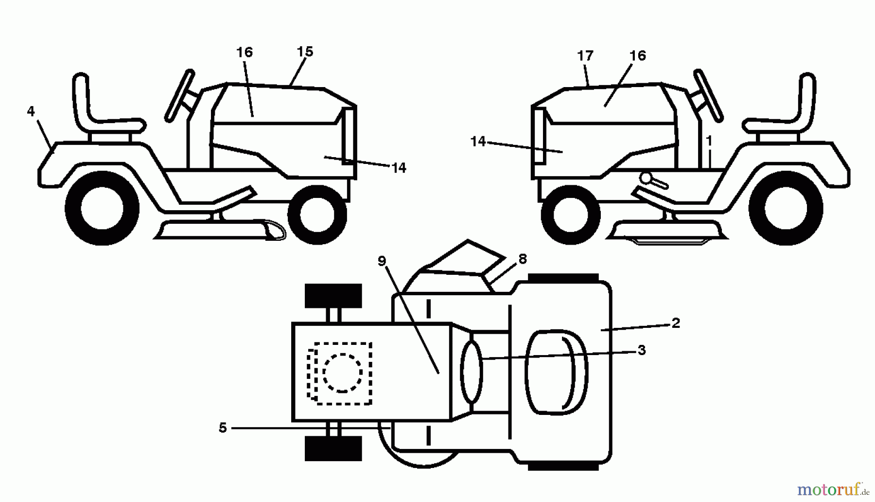 Husqvarna Rasen und Garten Traktoren LGT 2654 (96045003800) - Husqvarna Lawn Tractor (2011-09 & After) DECALS