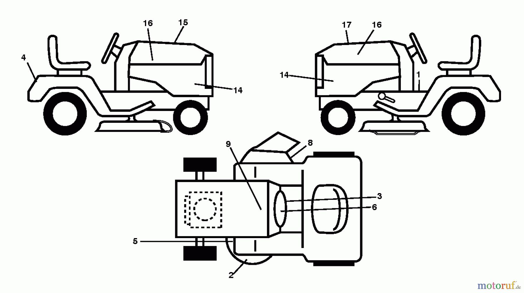 Husqvarna Rasen und Garten Traktoren LGT 2654 (96045003801) - Husqvarna Lawn Tractor (2012-09 & After) DECALS