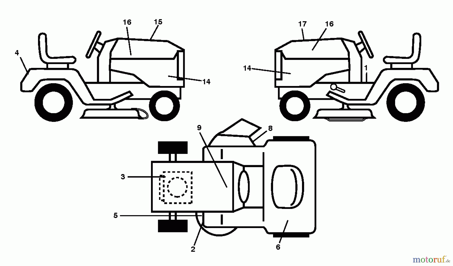 Husqvarna Rasen und Garten Traktoren LGT 2654 (96045004000) - Husqvarna Lawn Tractor (2012-05 & After) DECALS