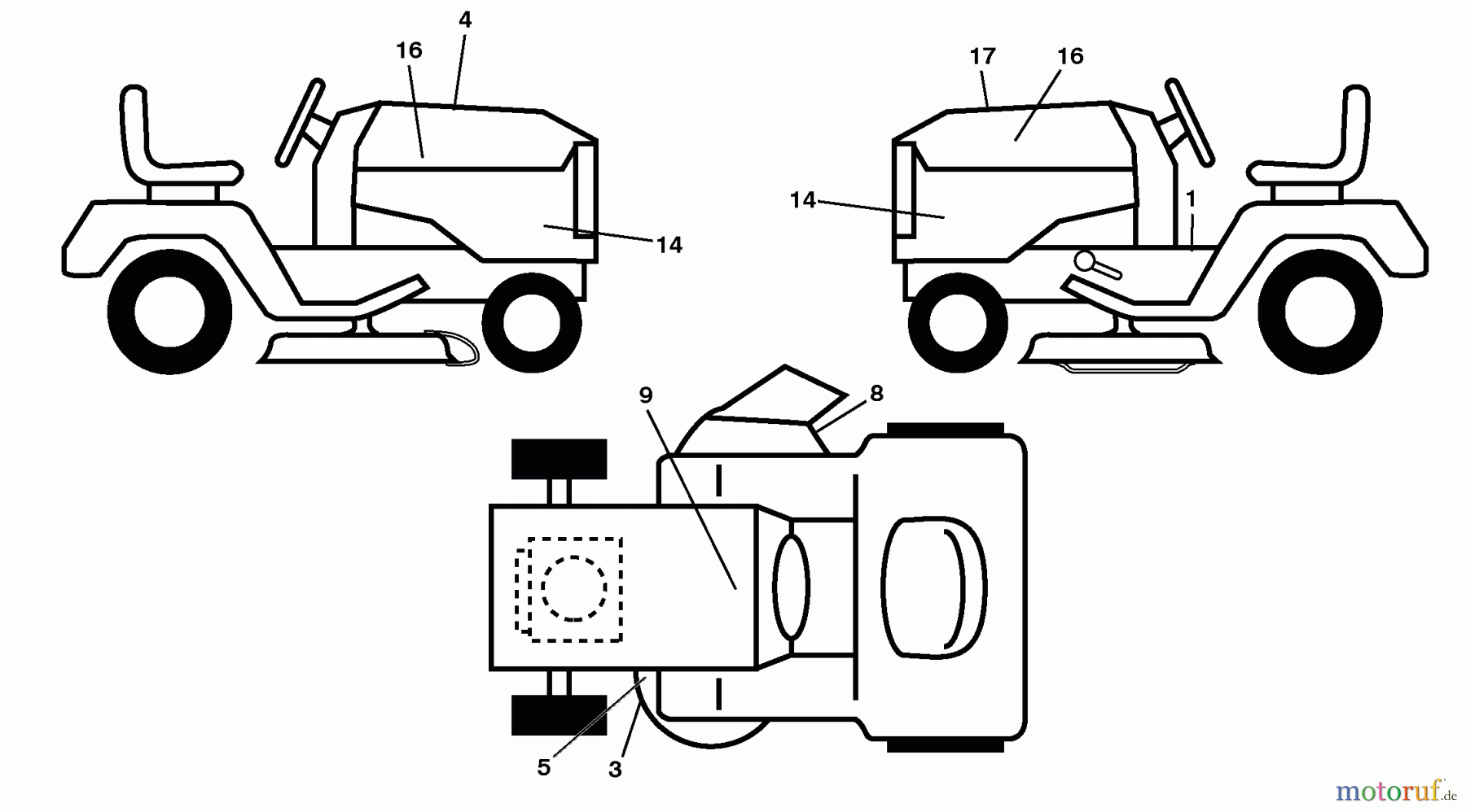 Husqvarna Rasen und Garten Traktoren LGTH 2454 (289580) - Husqvarna Lawn Tractor (2010-03 & After) Decals