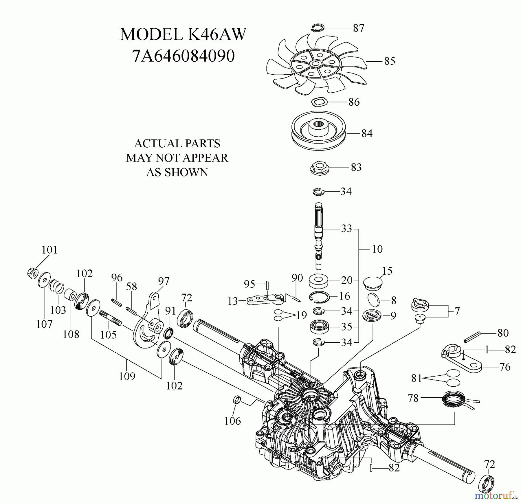 Husqvarna Rasen und Garten Traktoren LGTH 2454 (289580) - Husqvarna Lawn Tractor (2010-03 & After) Transaxle