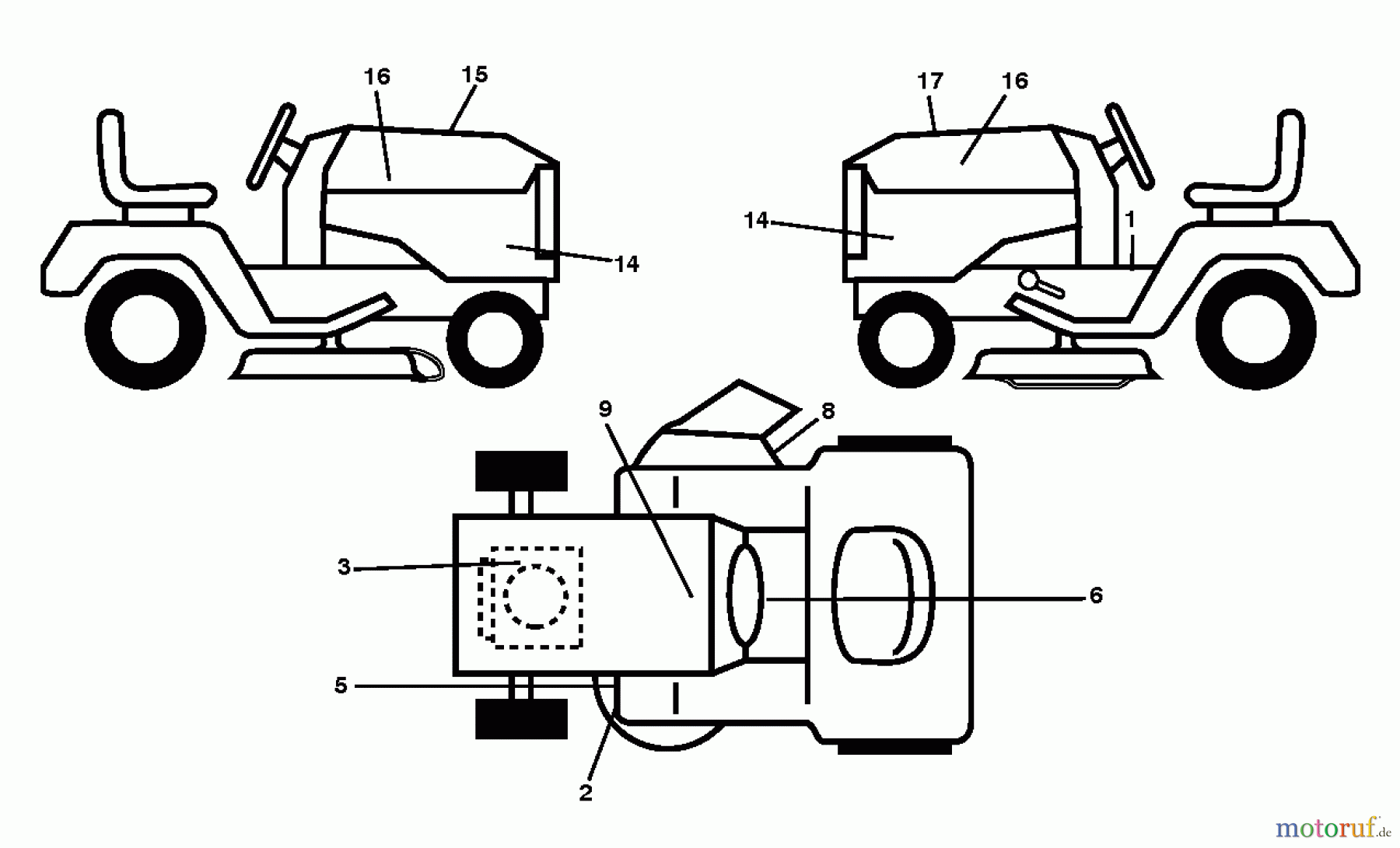 Husqvarna Rasen und Garten Traktoren LGTH 26V54 (96048004400) - Husqvarna Lawn Tractor (2012-08 & After) DECALS
