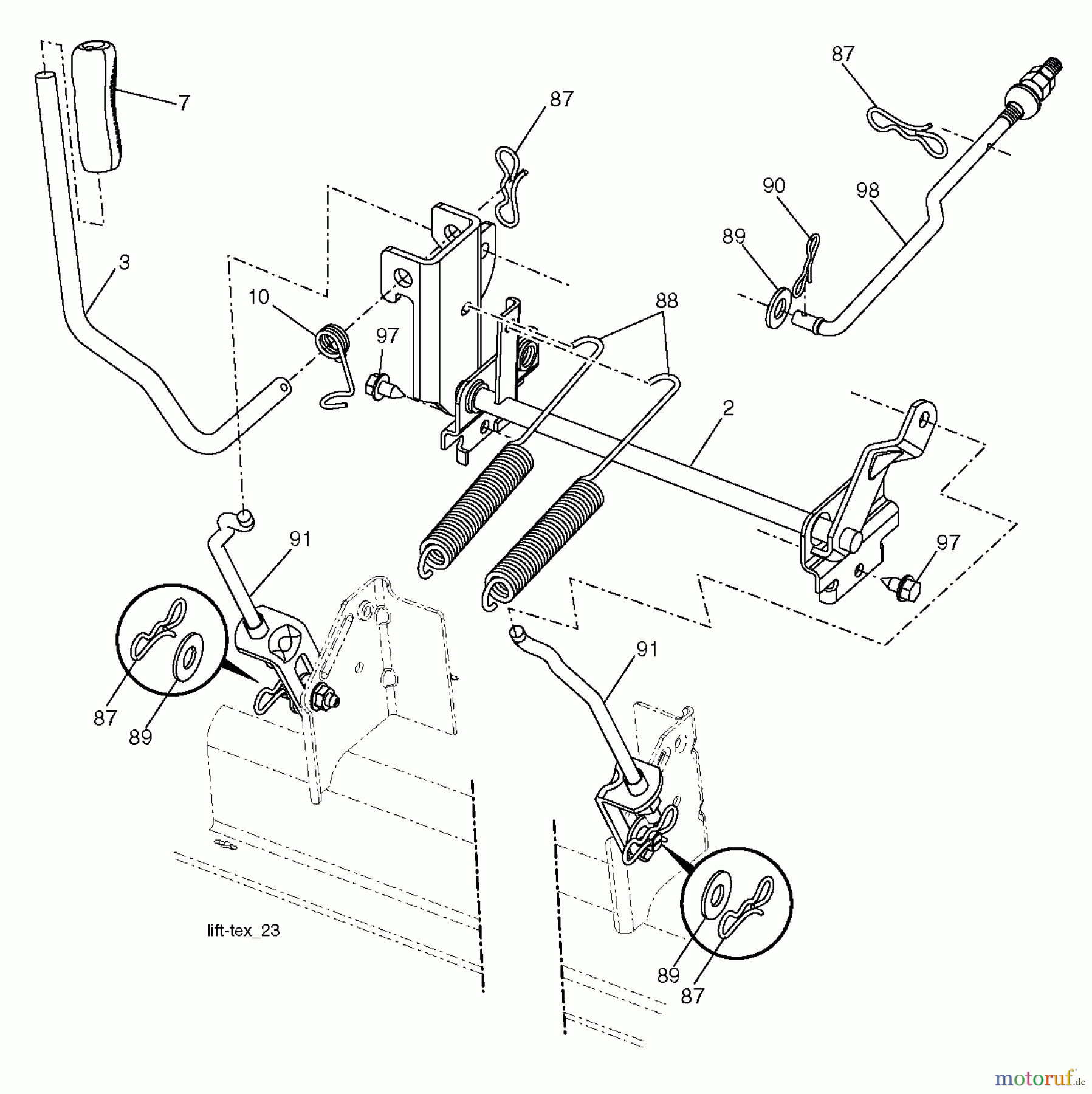 Husqvarna Rasen und Garten Traktoren LGT 2654 (96045004000) - Husqvarna Lawn Tractor (2012-05 & After) MOWER LIFT LEVER