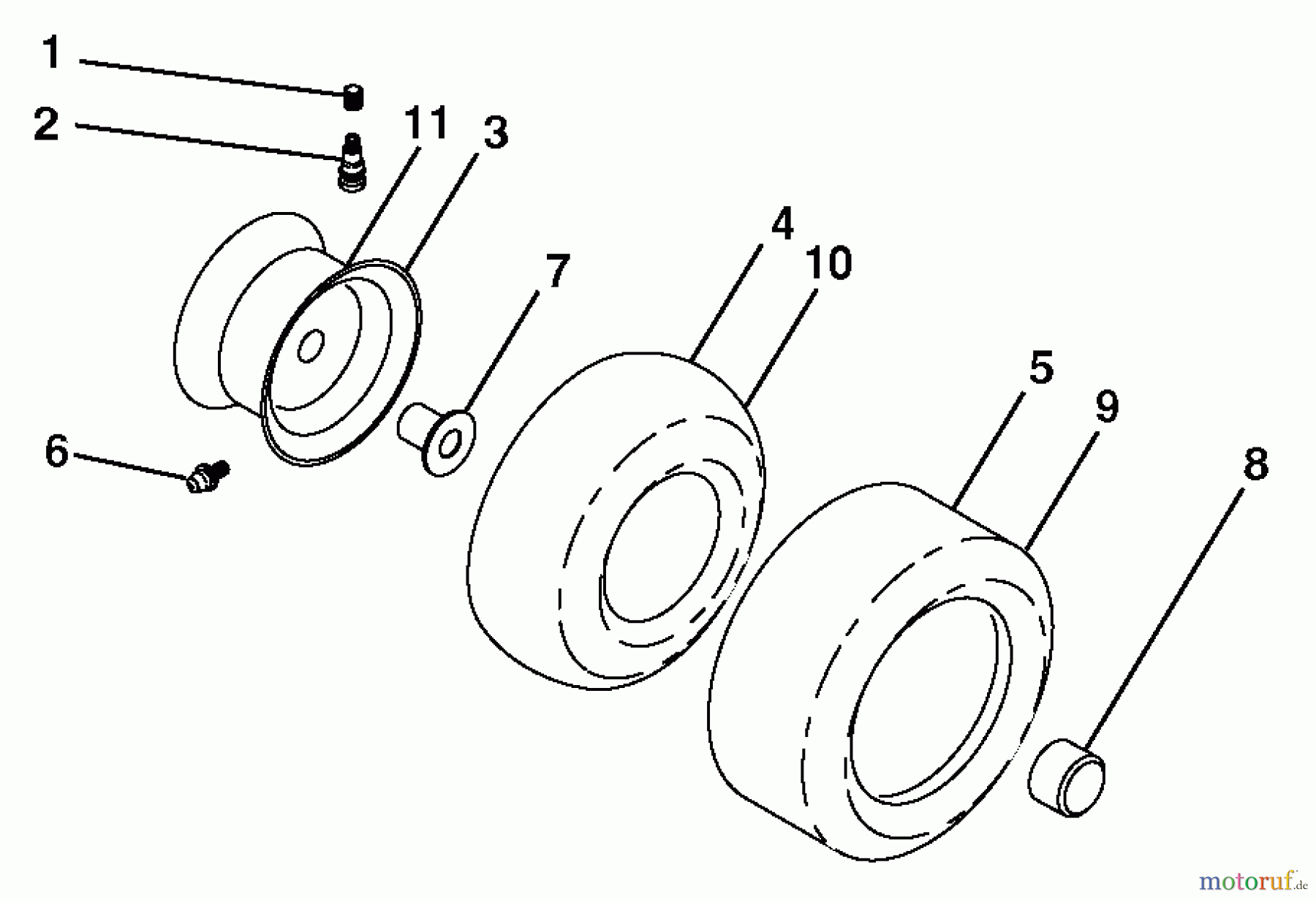Husqvarna Rasen und Garten Traktoren LOGTH 2448 T (96045000300) - Husqvarna Lawn Tractor (2005-11 & After) Wheels & Tires