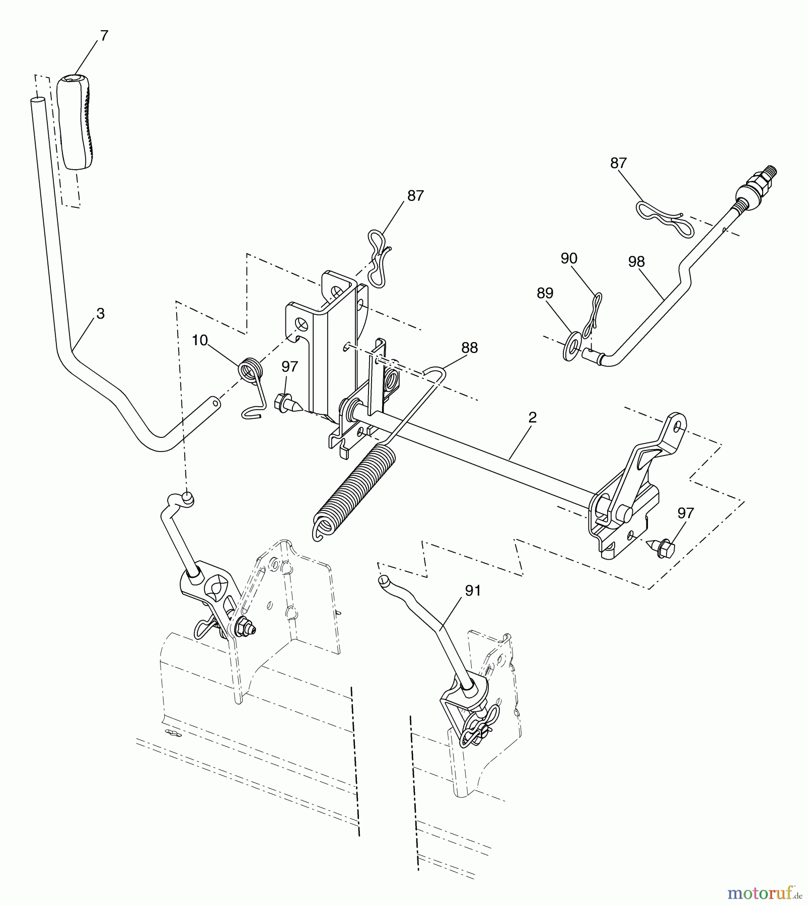 Husqvarna Rasen und Garten Traktoren LOYTH 20F42T (96045000200) - Husqvarna Lawn Tractor (2006-02 & After) Lift Assembly