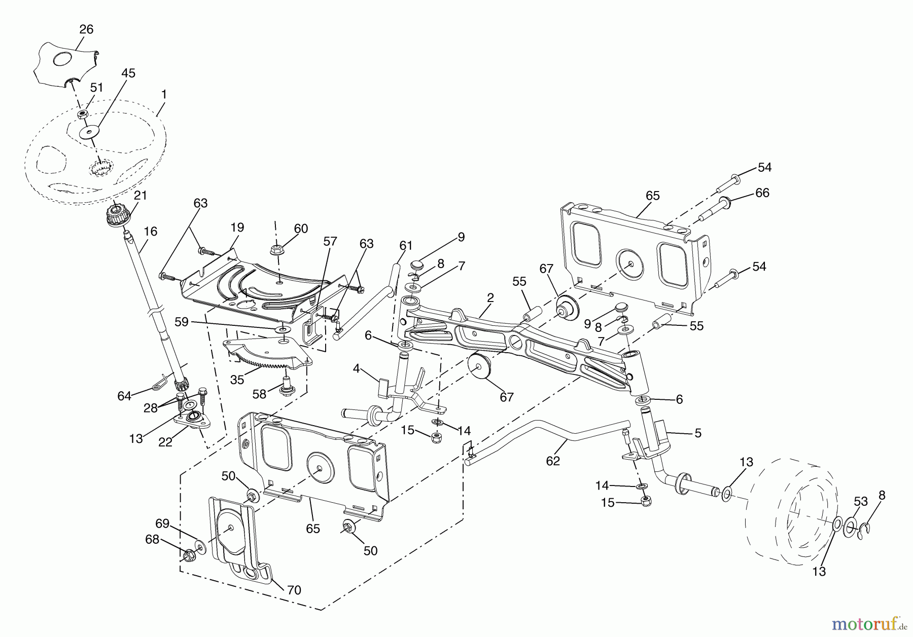 Husqvarna Rasen und Garten Traktoren LOYTH 20F42T (96045000200) - Husqvarna Lawn Tractor (2006-02 & After) Steering Assembly