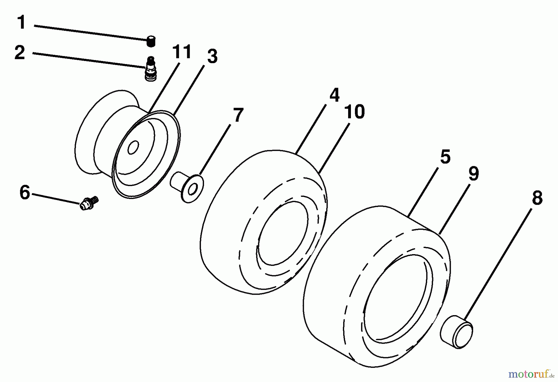 Husqvarna Rasen und Garten Traktoren LOYTH 20F42T (96045000200) - Husqvarna Lawn Tractor (2006-02 & After) Wheels & Tires